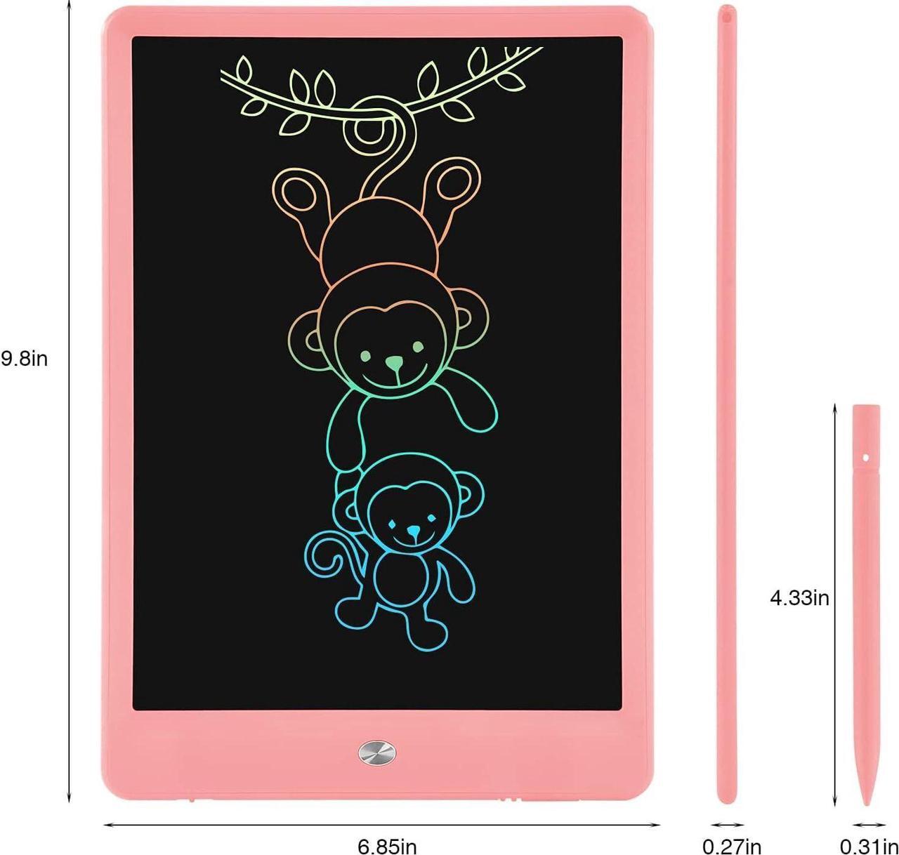 Alt view image 2 of 7 - LCD Writing Tablet for Kids, 2 Pack Doodle Board Electronic Drawing Tablet 10 Inch Drawing Pad, Learning Toys Christmas Birthday Gifts for 3 4 5 6 7 8 Years Old Girls Boys