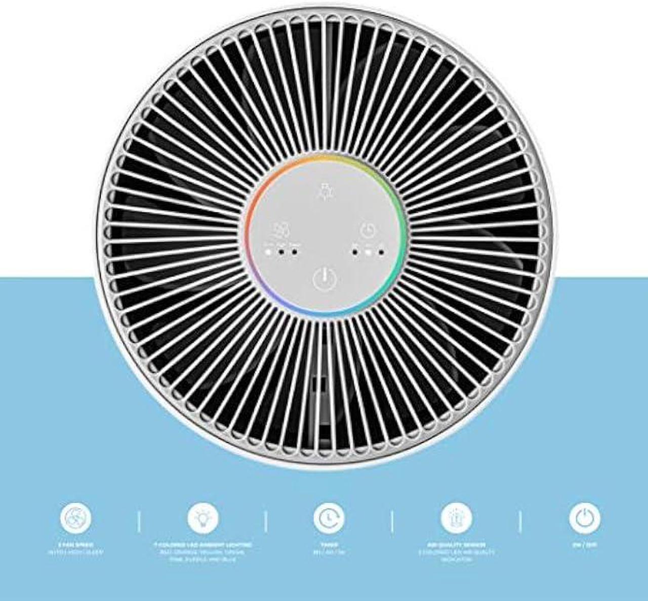 Alt view image 5 of 6 - CUCKOO Air Purifier with 3-Stage H13 True HEPA Filter for Bedroom and Office (227 sq. ft.), Activated Carbon Filters 99.97% Odors, Smoke, Dust, Pollen, Pet Dander, Modes, LED, White, CAC-10510FW