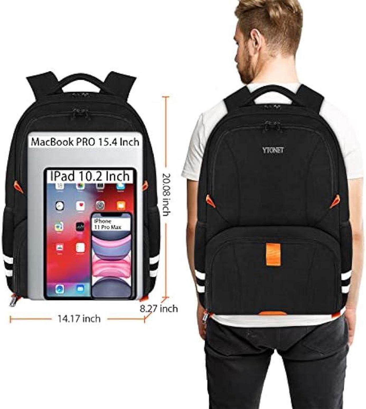Alt view image 3 of 7 - Ytonet Gym Backpack For Men Women, Travel Sports Track Backpack With Shoe Compartment USB Charging Port, Large Water Resistant Workout Laptop Backpack College Bag Fit 15.6 Inch, Camping, Black