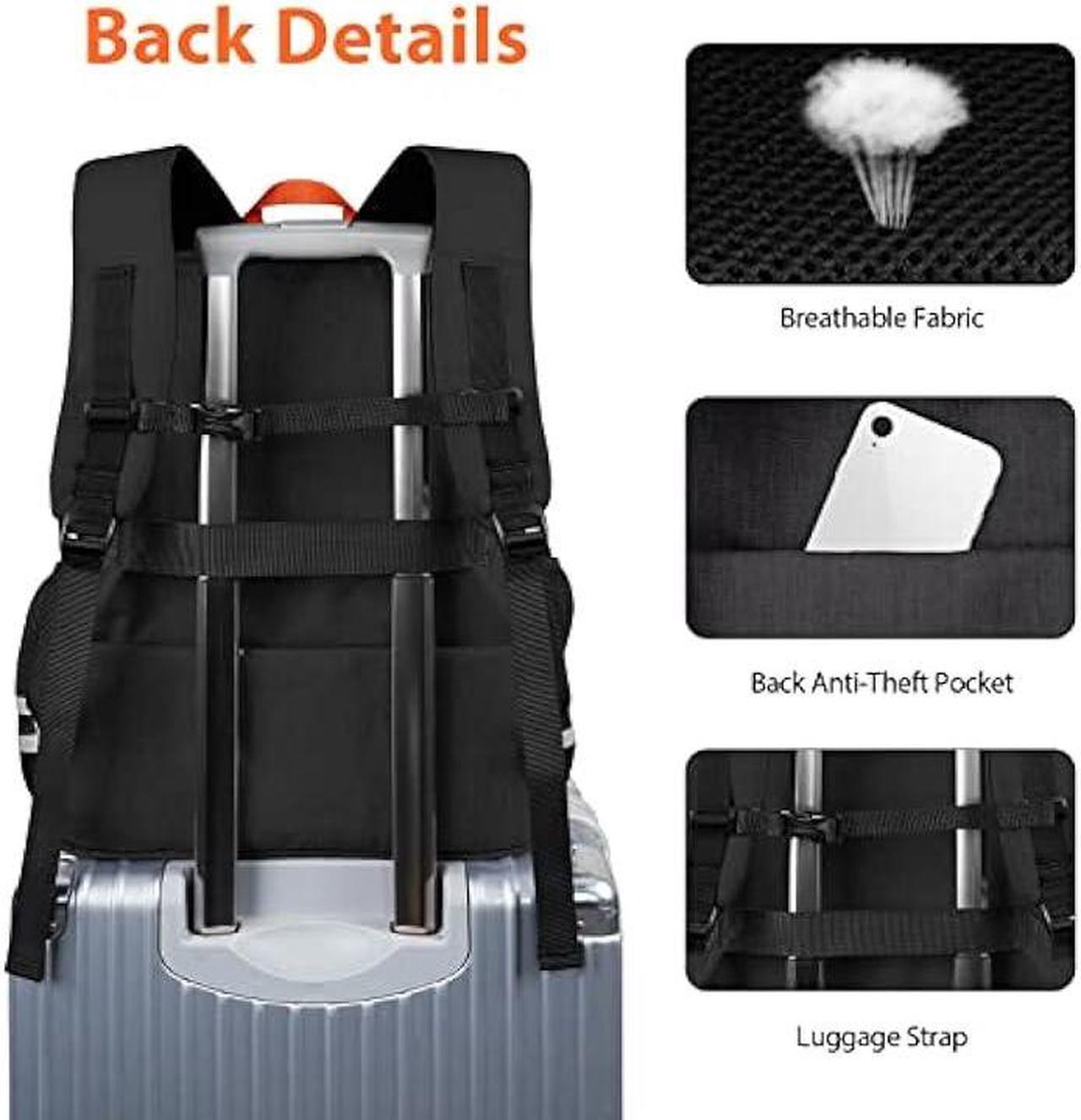 Alt view image 5 of 7 - Ytonet Gym Backpack For Men Women, Travel Sports Track Backpack With Shoe Compartment USB Charging Port, Large Water Resistant Workout Laptop Backpack College Bag Fit 15.6 Inch, Camping, Black