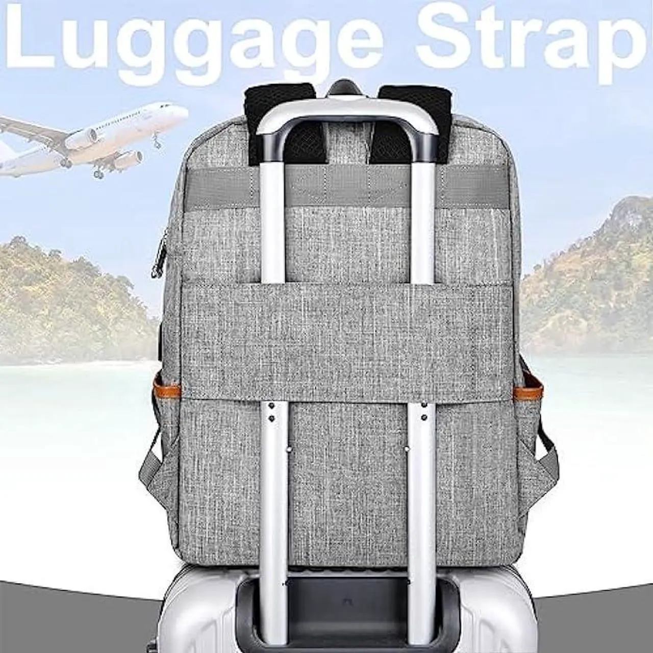 Alt view image 4 of 7 - Nicole Miller Travel Laptop Backpack-Business Anti Theft Vintage Backpack with USB Charging Port-Water Resistant Computer Bag