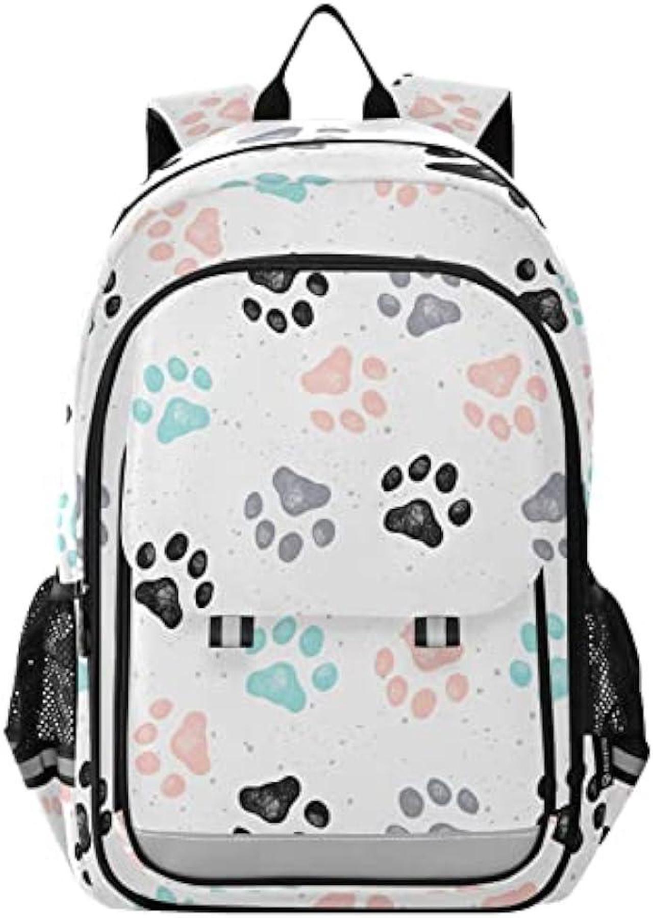 Main image of ALAZA Colorful Dog Paw Prints Laptop Backpack Purse for Women Men Travel Bag Casual Daypack with Compartment & Multiple Pockets