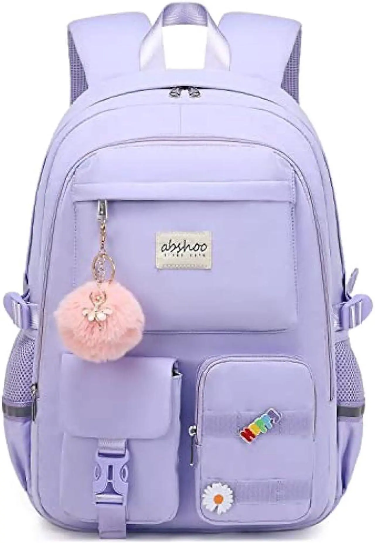 Main image of abshoo Big Student Laptop Backpack For College Women Middle High School Teen Girls Bookbag Travel Daypack (Purple)