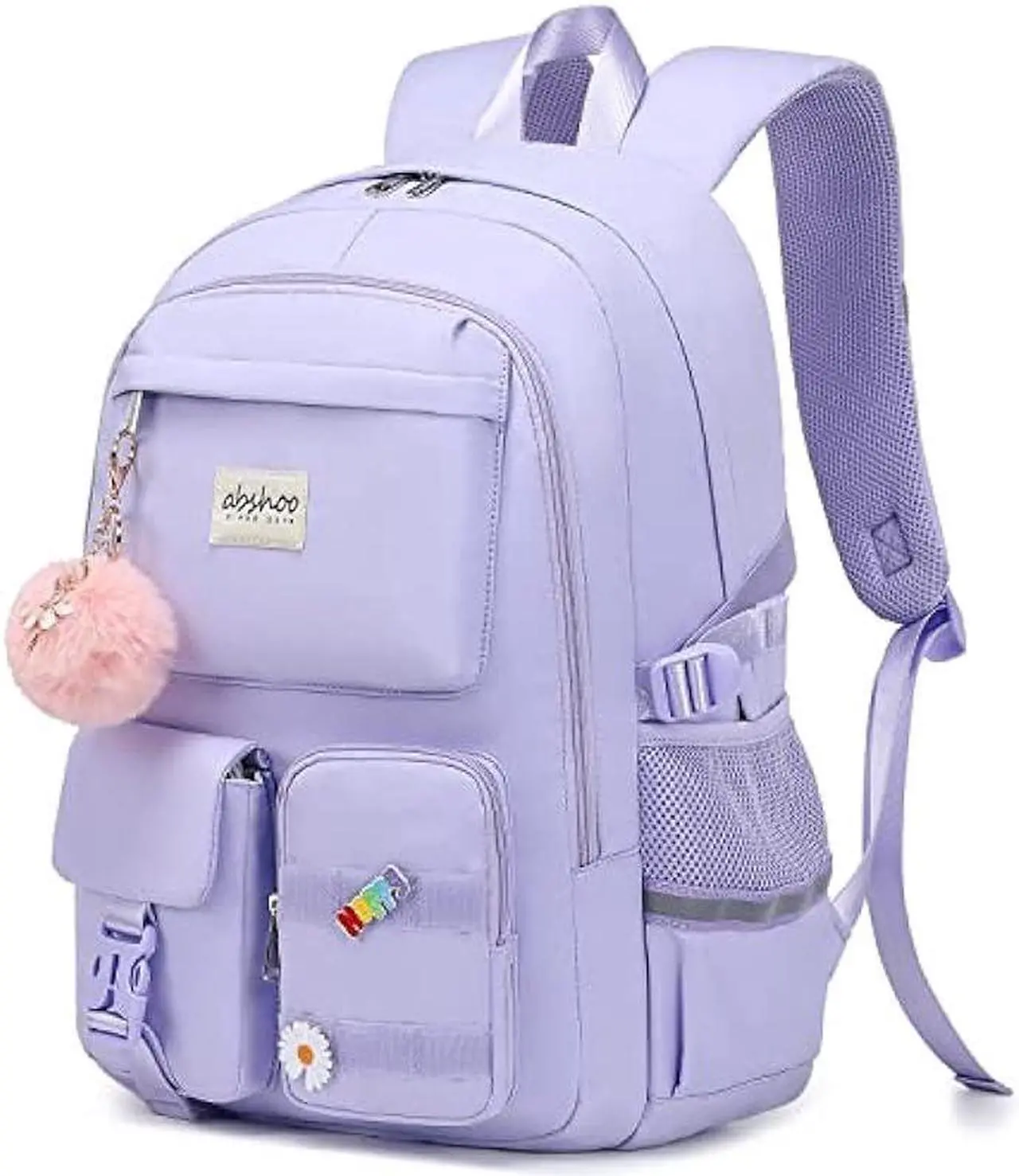 Alt view image 2 of 7 - abshoo Big Student Laptop Backpack For College Women Middle High School Teen Girls Bookbag Travel Daypack (Purple)