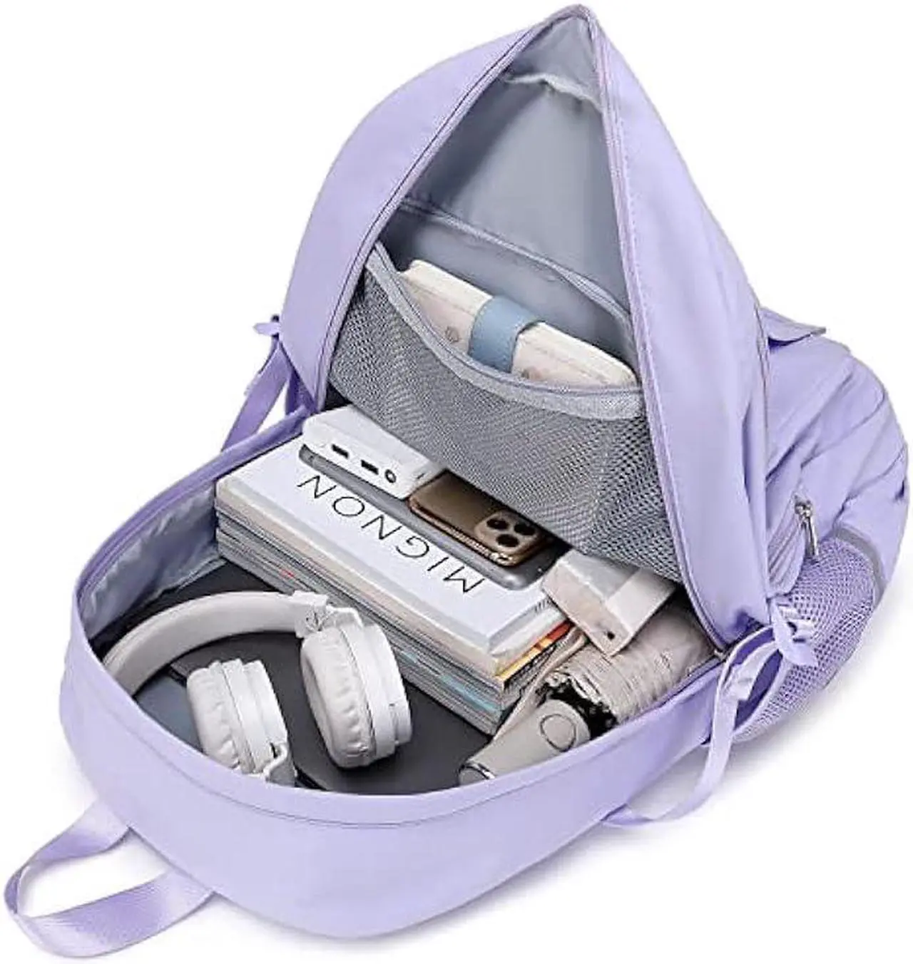 Alt view image 4 of 7 - abshoo Big Student Laptop Backpack For College Women Middle High School Teen Girls Bookbag Travel Daypack (Purple)