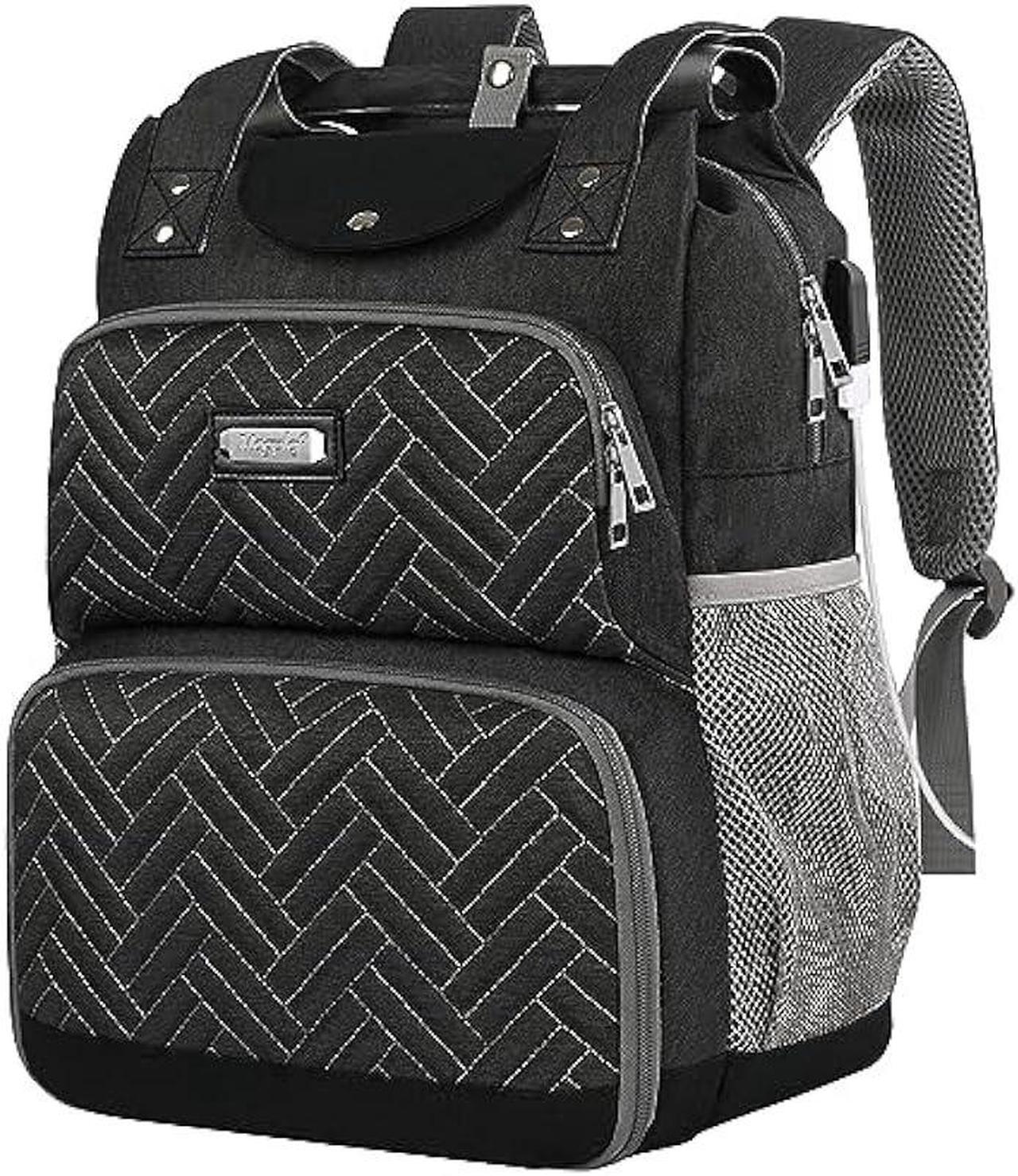 Main image of Mogplof Lunch Backpack, Backpack Lunch Bag for Women, 15.6 Inch Lunchbox Backpack with USB and RFID Pockets, Water-resistant Backpack with Lunch Compartment,Laptop lunch Bag for Work Picnic