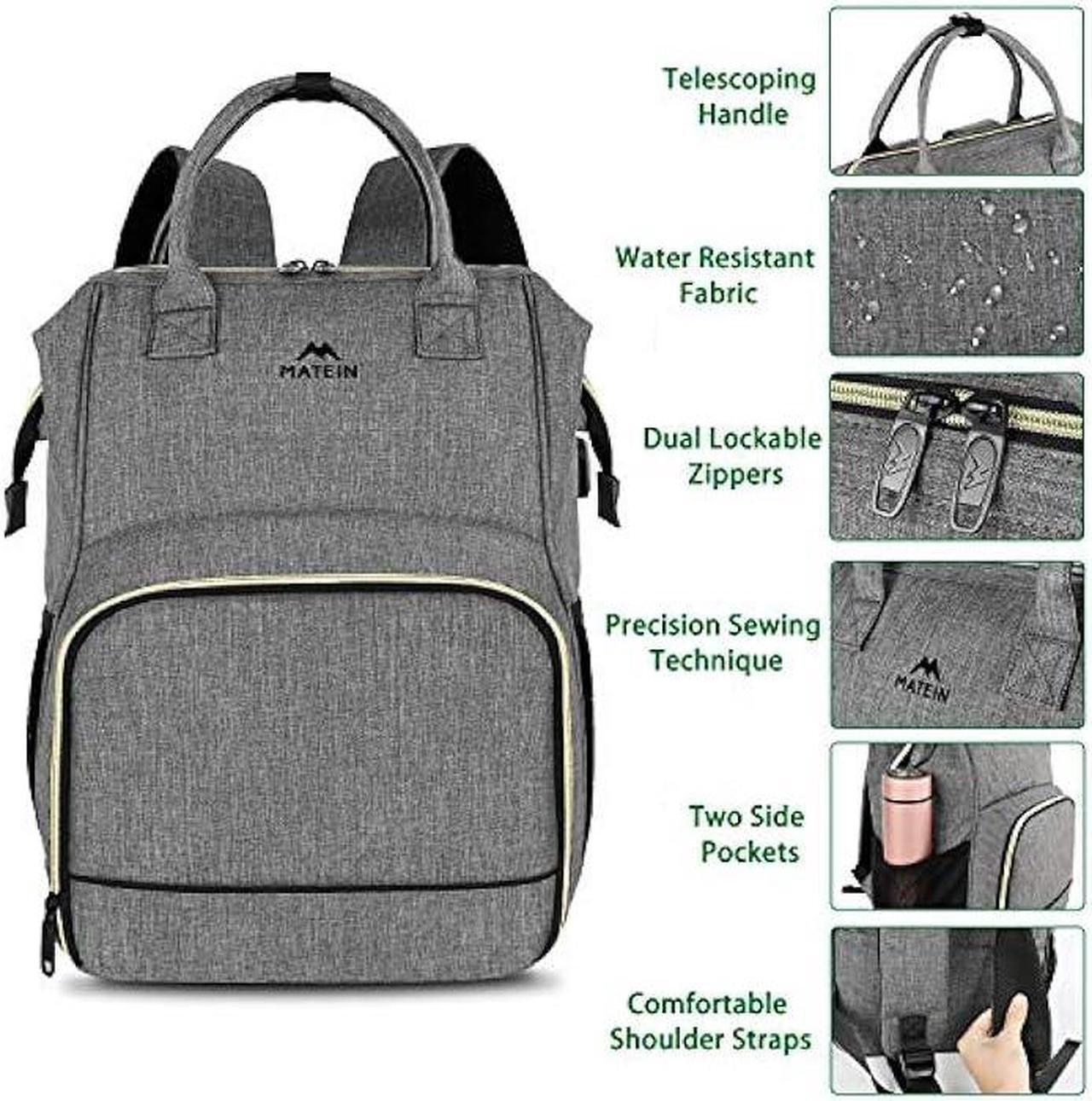 Alt view image 6 of 6 - Lunch Backpack, Insulated Cooler Backpack Lunch Box Laptop Backpack with USB Port for Women Men, Water Resistant Leak-proof Lunch Bag Nurses Gifts for Women Travel Work Picnic Fits 15.6 Inch Laptop