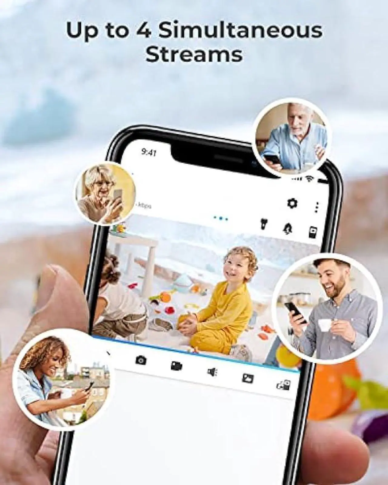 Alt view image 6 of 6 - REOLINK Wireless Security Camera, E1 3MP HD Plug-in Indoor WiFi Camera for Home Security/Baby Monitor/Pets, Smart Detection, Local Storage, Pan Tilt, Night Vision, Works with Alexa/Google Assistant