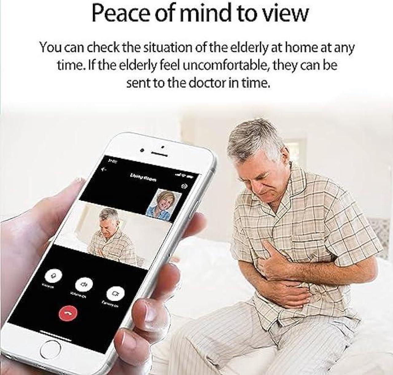 Alt view image 4 of 6 - SIYZHOP Video Calling Indoor Camera with 2.8 inches Screen,Two-Way Video Camera,Camera has Call Phone Button,360°Security WiFi Camera for Home/Baby/Elder/Pet,Indoor Camera,AI Motion Detection