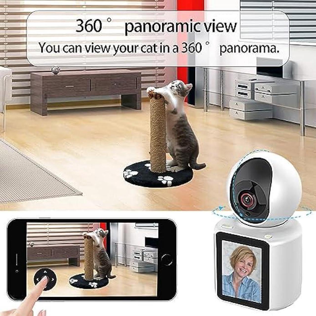 Alt view image 6 of 6 - SIYZHOP Video Calling Indoor Camera with 2.8 inches Screen,Two-Way Video Camera,Camera has Call Phone Button,360°Security WiFi Camera for Home/Baby/Elder/Pet,Indoor Camera,AI Motion Detection