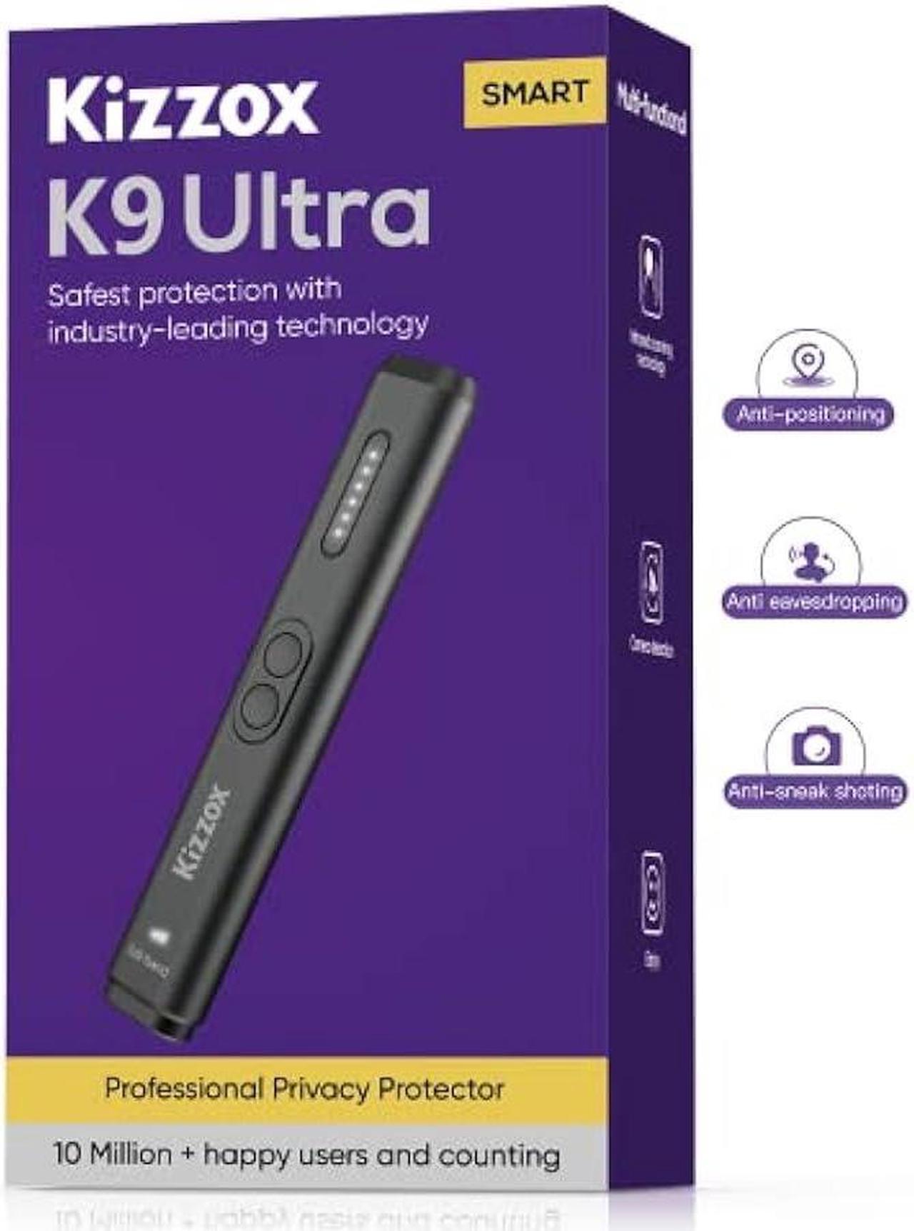 Main image of Kizzox K9 Ultra Hidden Camera detectors,  Detector, Hidden Devices/Bug/Listening Device/GPS Tracker/RF/Spy Camera Detector, Infrared Camera Finder Scanner for Office, Hotel, Car, Airbnb