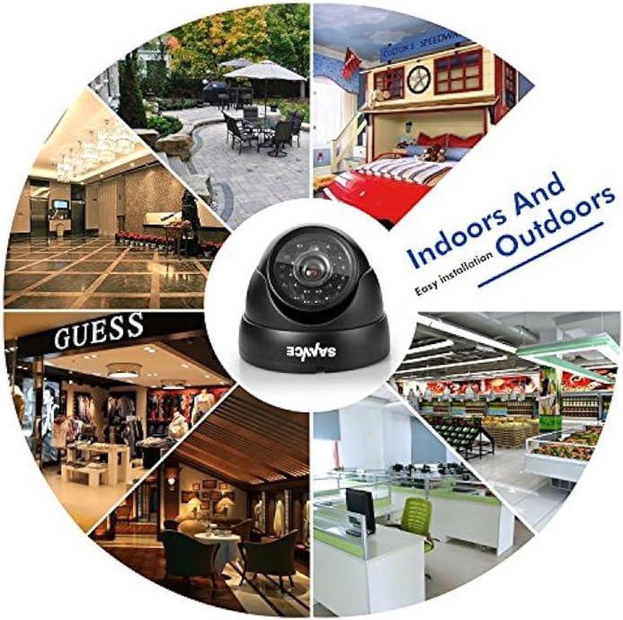 Alt view image 4 of 6 - SANNCE 960H Dome Security Camera, 800TVL CCTV Surveillance Camera with 100ft Night Vision, IP66 Waterproof for 960H,720P,1080P,5MP,4K Analog Security DVR, No Power Supply and Cable, Only a Camera