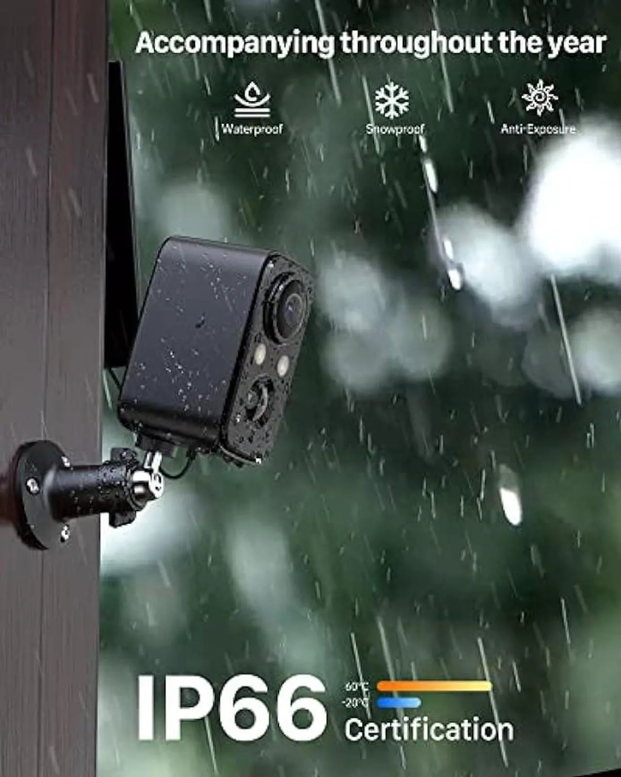 Alt view image 7 of 7 - IHOXTX Security Cameras Wireless Outdoor, Flood Light Solar Cameras for Home Security, Home Camera with Color Night Vision, PIR Human Detection, 2-Way Talk, IP66 Waterproof, SD Card/Cloud Storage