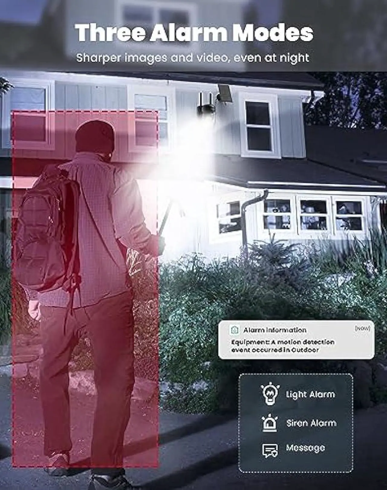 Alt view image 6 of 7 - FOAOOD 2K Security Camera Wireless Outdoor, Sloar Camera for Home Security Outside, APP Controls 360° Full Coverage, Color Night Vision, Human Detection, IP65 Waterproof, 2.4G WiFi Connection
