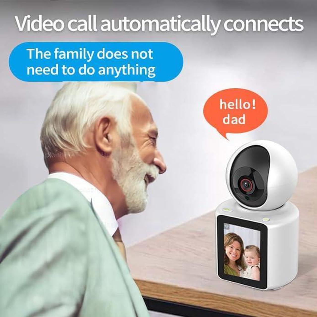 Alt view image 4 of 6 - CIAJIE Two-Way Video Camera 2.8-inch Screen,Camera can actively Call The Cell Phone,360°Smart Security Camera,1080p HD Video,Night Vision,Motion Detection,Cloud & SD Card Storage (White)