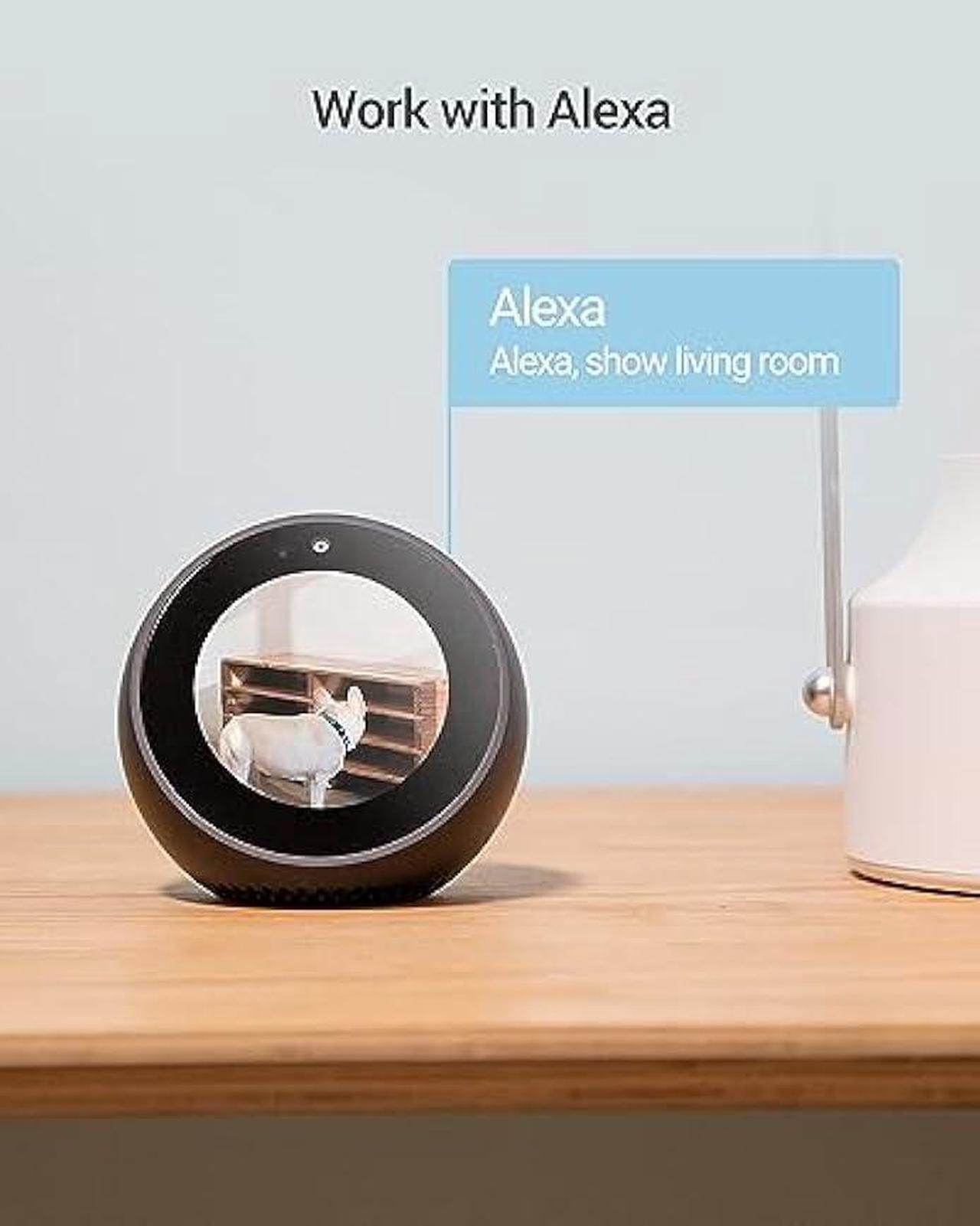 Alt view image 7 of 7 - EZVIZ Indoor Security Camera Dome, Baby/Pet Monitor, Pan/Tilt 360° 1080P, Smart IR Night Vision, Motion Detection, Custom Area, Auto Tracking, 2-Way Audio, Compatible with Alexa and Google(C6N)