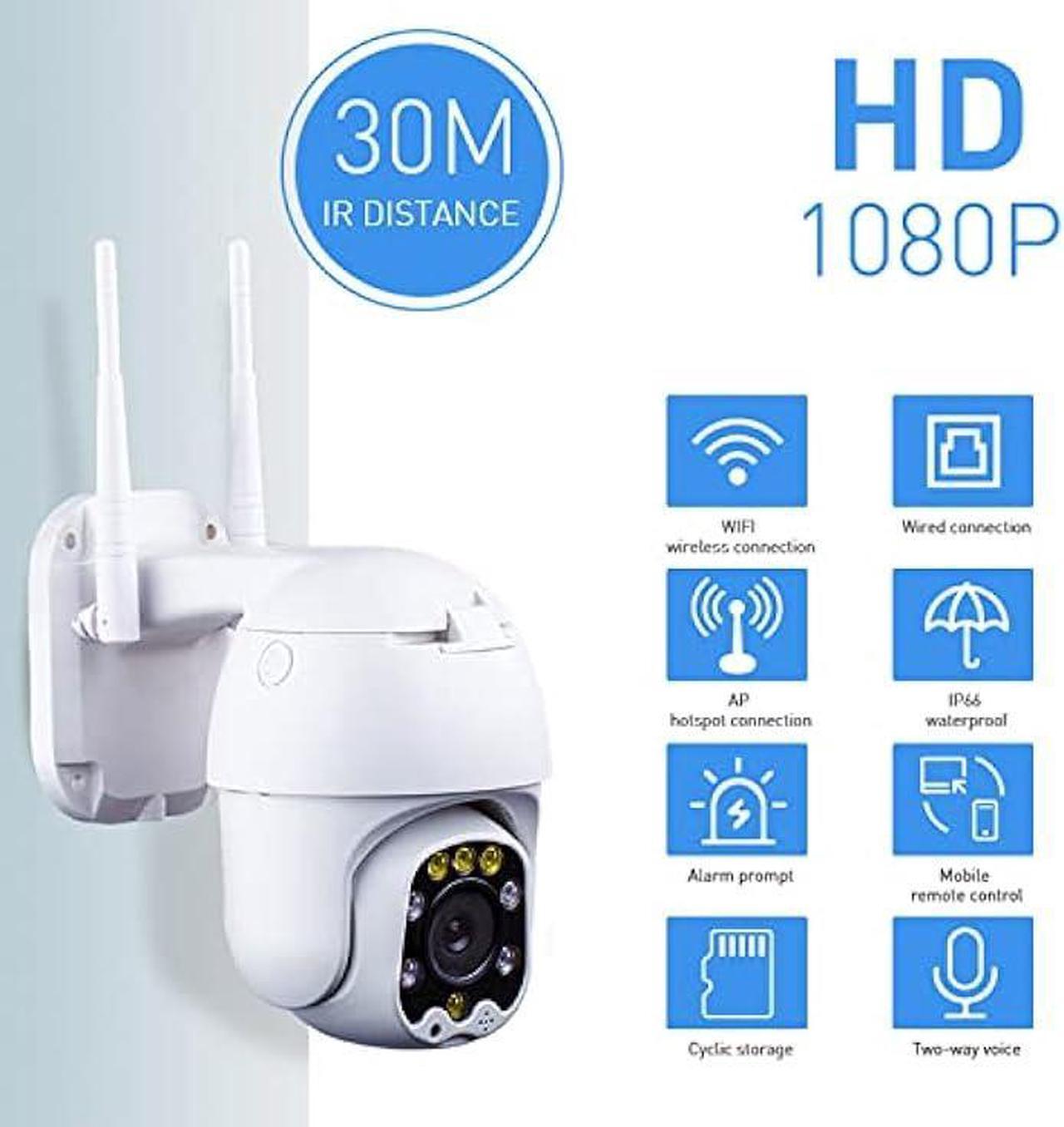 Alt view image 2 of 7 - Alptop Outdoor PTZ WiFi IP Security Camera 1080P Home Surveillance Camera Pan/Tilt Two-Way Audio Motion Detection Color Night Vision Auto Tracking CamHiPro APP AT-200DW