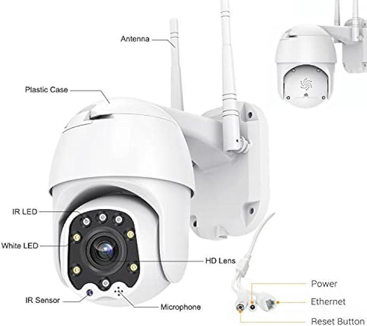 Alt view image 3 of 7 - Alptop Outdoor PTZ WiFi IP Security Camera 1080P Home Surveillance Camera Pan/Tilt Two-Way Audio Motion Detection Color Night Vision Auto Tracking CamHiPro APP AT-200DW