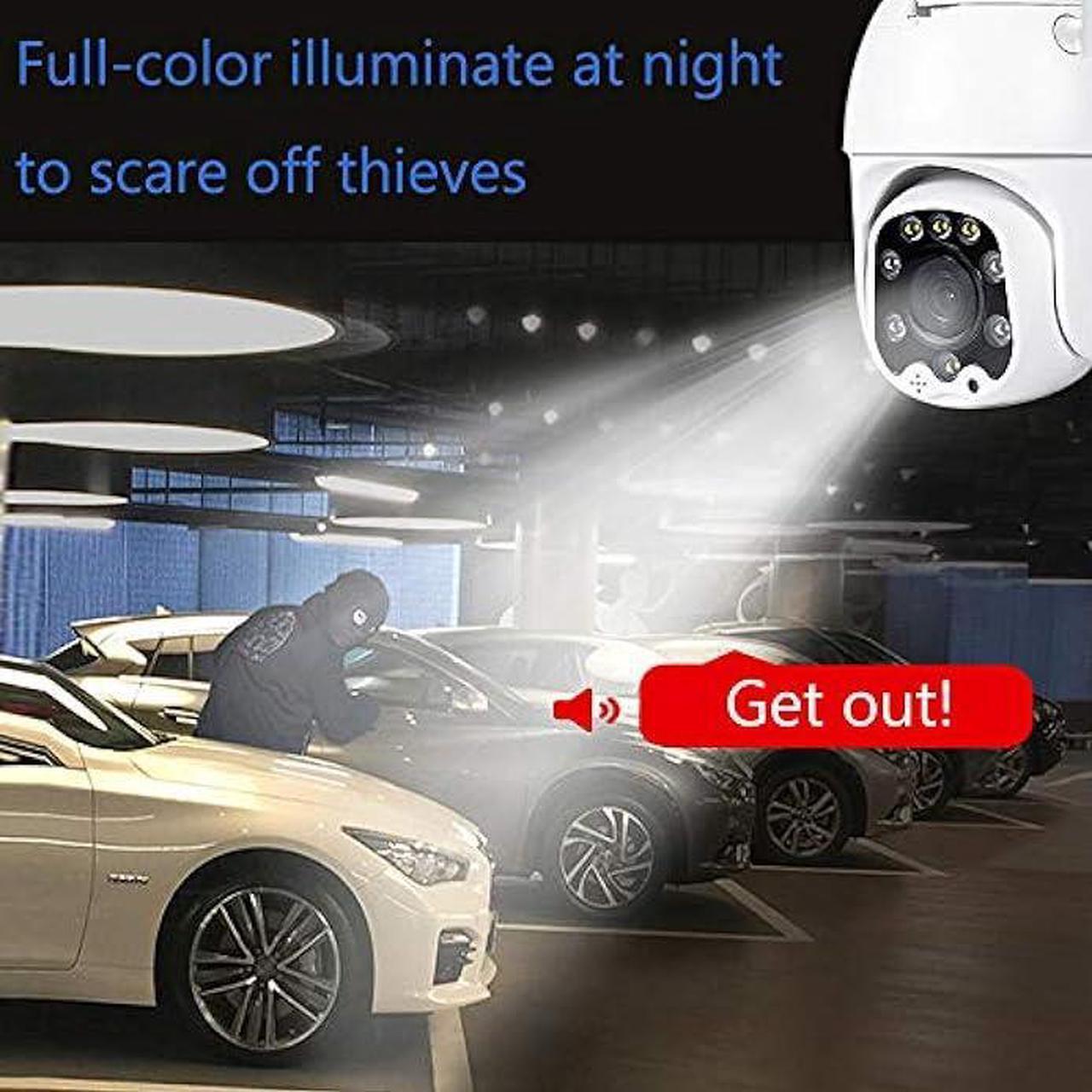 Alt view image 5 of 7 - Alptop Outdoor PTZ WiFi IP Security Camera 1080P Home Surveillance Camera Pan/Tilt Two-Way Audio Motion Detection Color Night Vision Auto Tracking CamHiPro APP AT-200DW