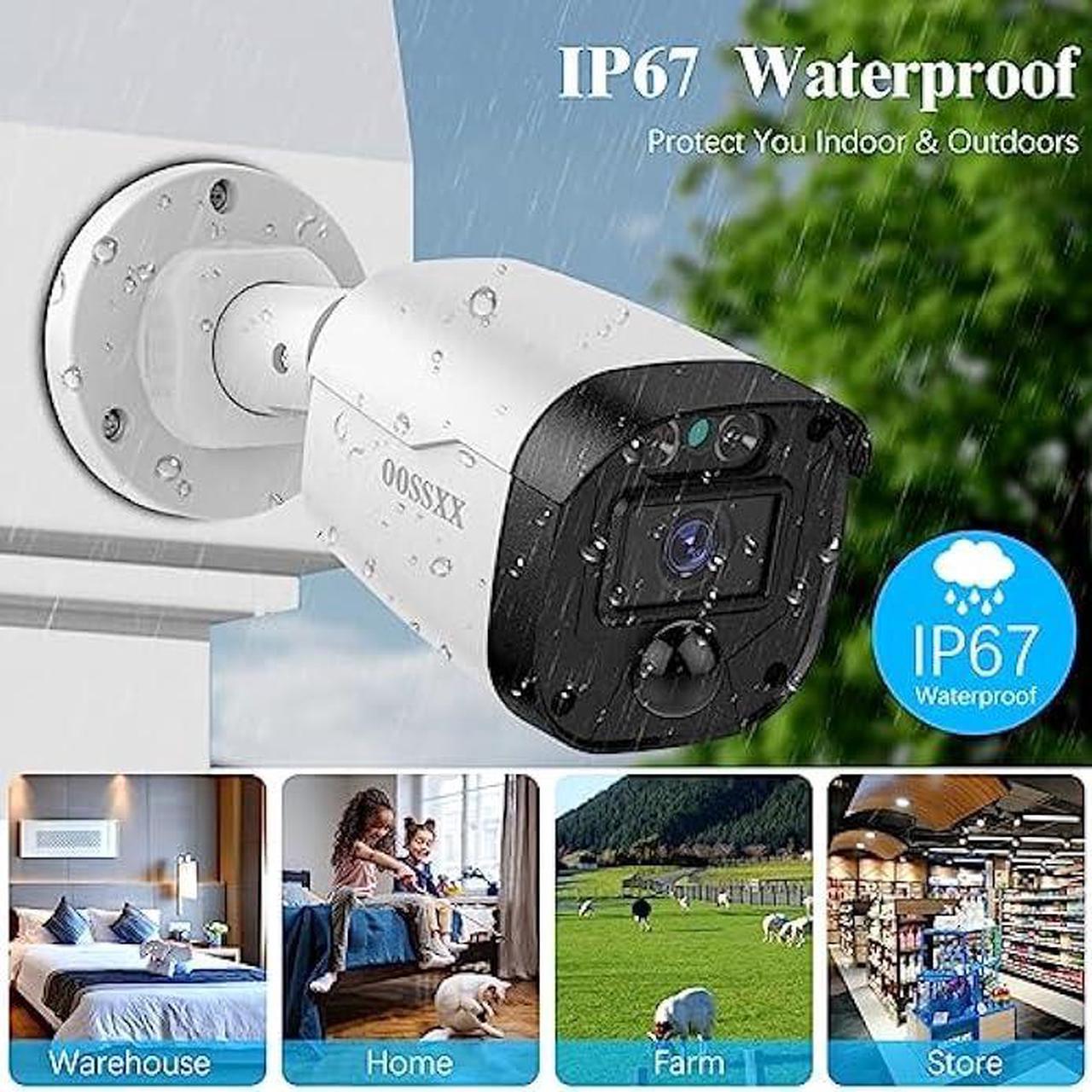 Alt view image 5 of 6 - OOSSXX (Full HD 5MP Definition) Wired Security Camera System Outdoor Home Video Surveillance Cameras CCTV Camera Security System Outside Surveillance Video Equipment Indoor