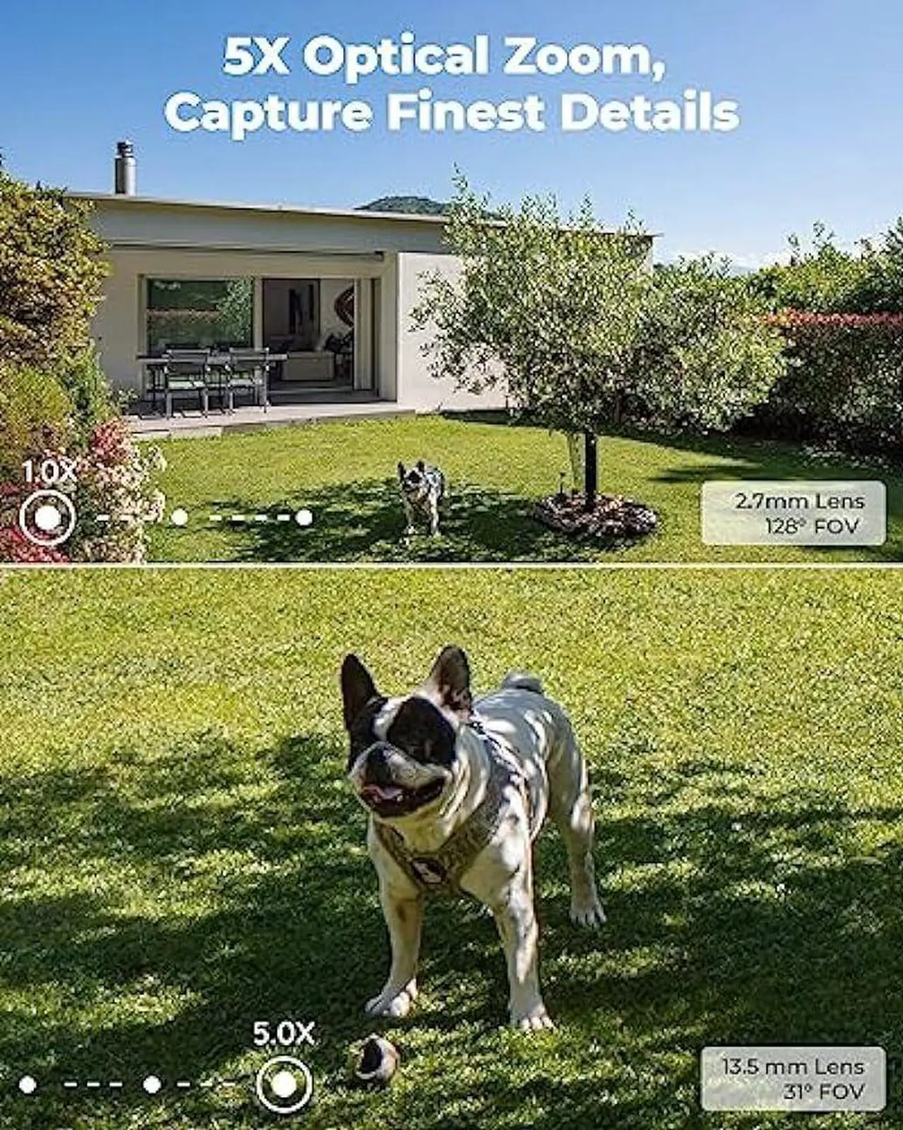 Alt view image 3 of 5 - REOLINK RLC-811A PoE IP Security Camera 4K - 128° FoV, 5X Optical Zoom fot Outdoor Usage, 2.7mm Lens with Color Night Vision, Human/Vehicle/Pet Smart Detection, 2 Way Talk, Up to 256GB microSD Card