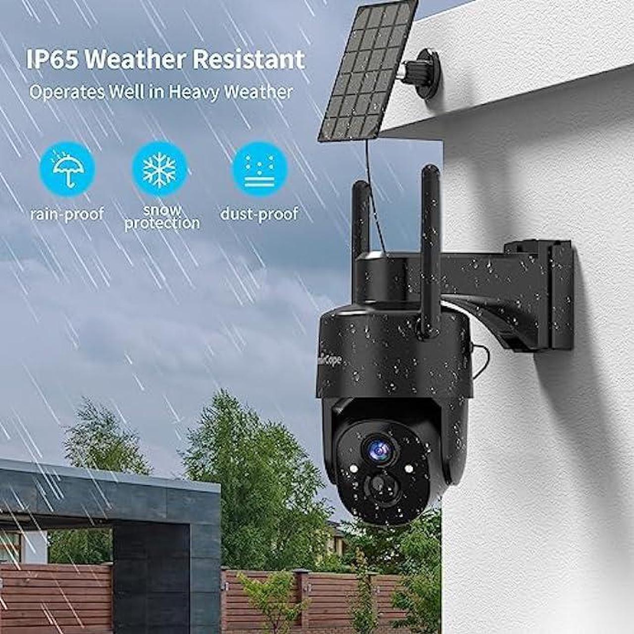 Alt view image 2 of 6 - Armorcope 2K HD Solar Security Cameras Wireless Outdoor, 360° PTZ View Battery Outdoor Cameras for Home Security,Color Night Vision with Spotlight, 2-Way Audio,Motion Alarm, IP65 Waterproof