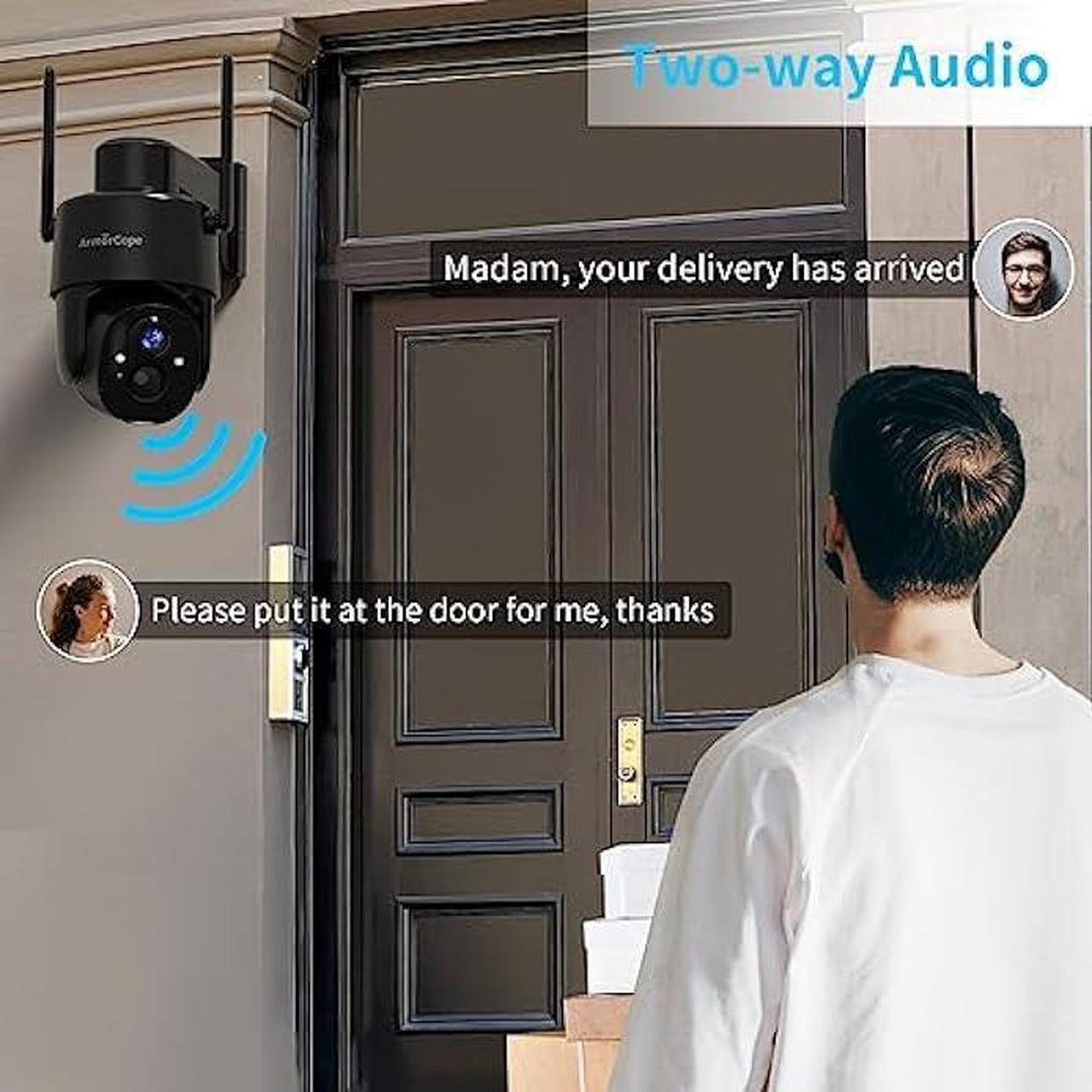 Alt view image 4 of 6 - Armorcope 2K HD Solar Security Cameras Wireless Outdoor, 360° PTZ View Battery Outdoor Cameras for Home Security,Color Night Vision with Spotlight, 2-Way Audio,Motion Alarm, IP65 Waterproof