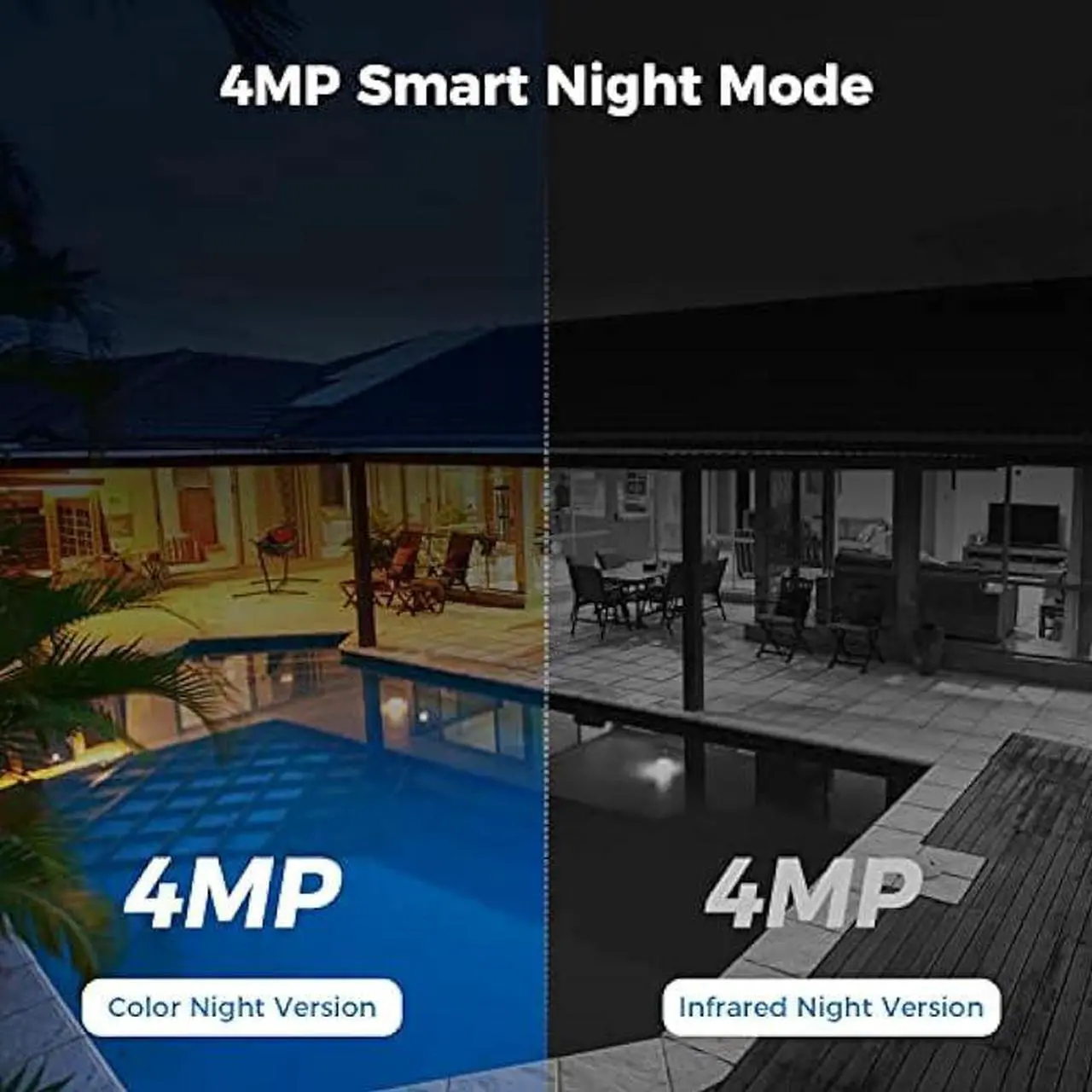 Alt view image 5 of 6 - Hiseeu Solar Security Camera Outdoor, 4MP Wireless Battery Camera, PTZ 360° View, PIR Motion Detection, Color Night Vision, IP66, 2-Way Audio, 2.4G WiFi, Compatible with Alexa