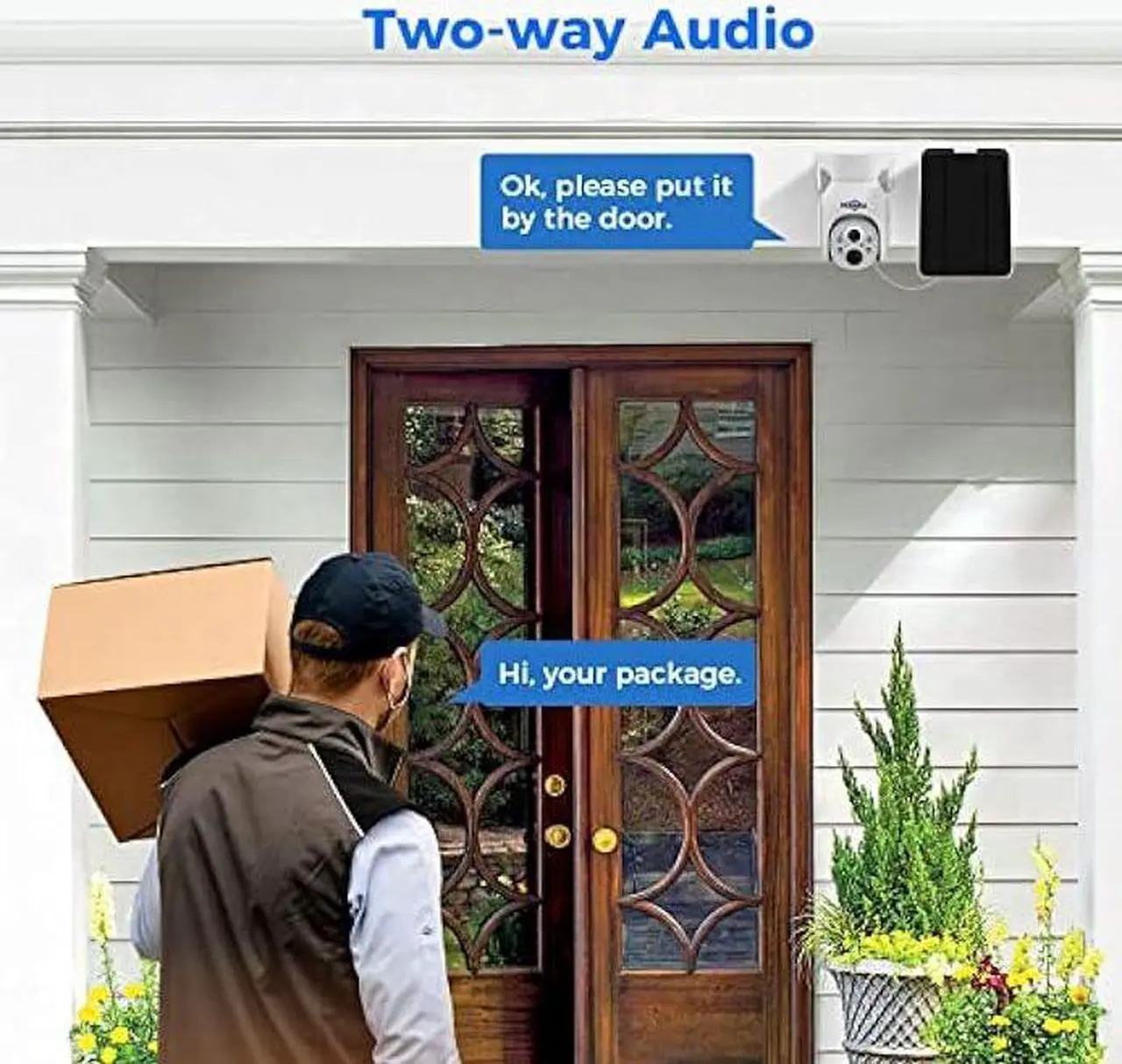 Alt view image 6 of 6 - Hiseeu Solar Security Camera Outdoor, 4MP Wireless Battery Camera, PTZ 360° View, PIR Motion Detection, Color Night Vision, IP66, 2-Way Audio, 2.4G WiFi, Compatible with Alexa