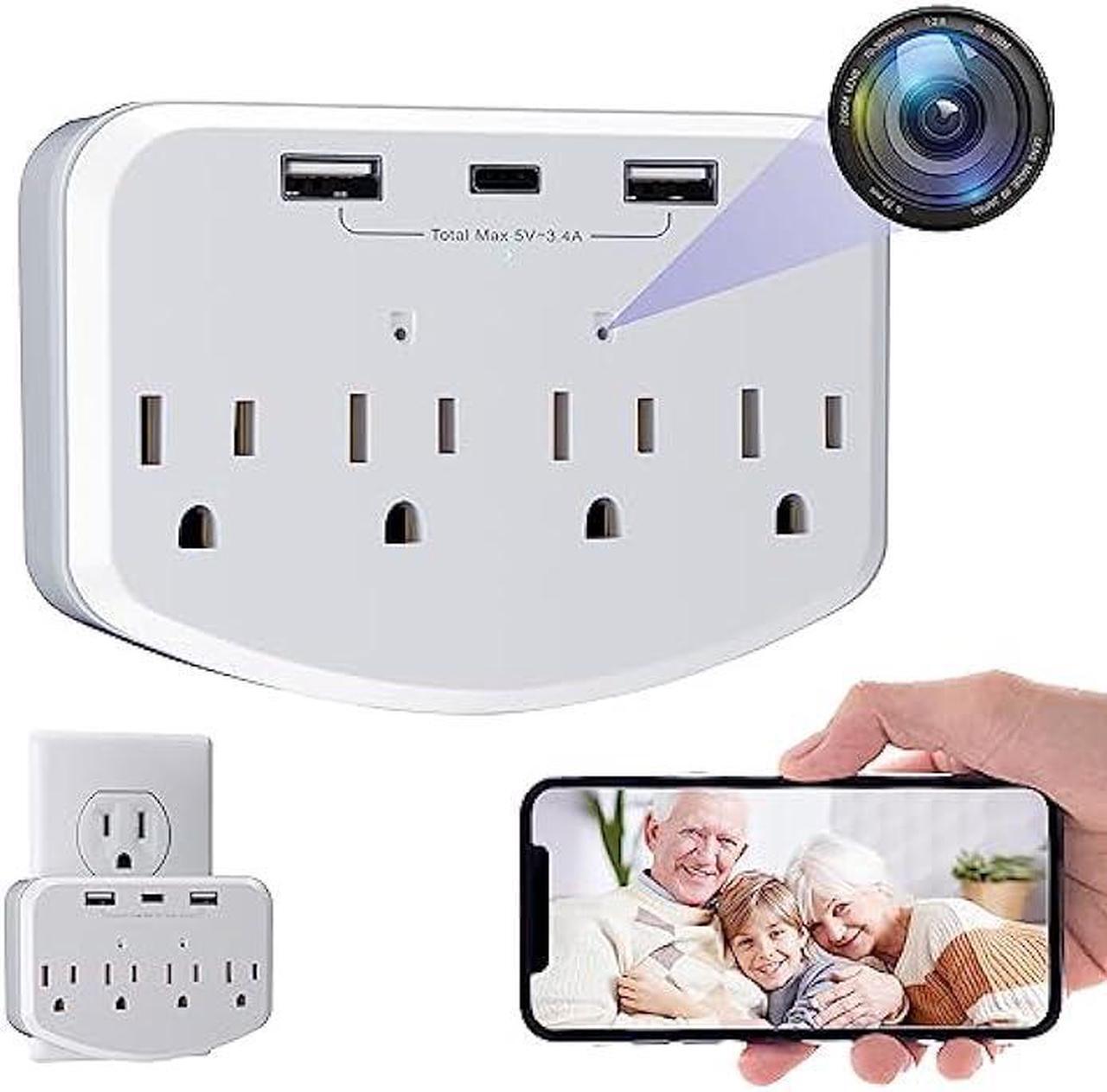 Main image of Phouqtem Hidden Camera WiFi Spy Camera Hidden Cameras Wall Charger Nanny Cam with USB Fast Charger Outlet HD 1080P Wireless for Home Security Secret Camera Charging Port with Video