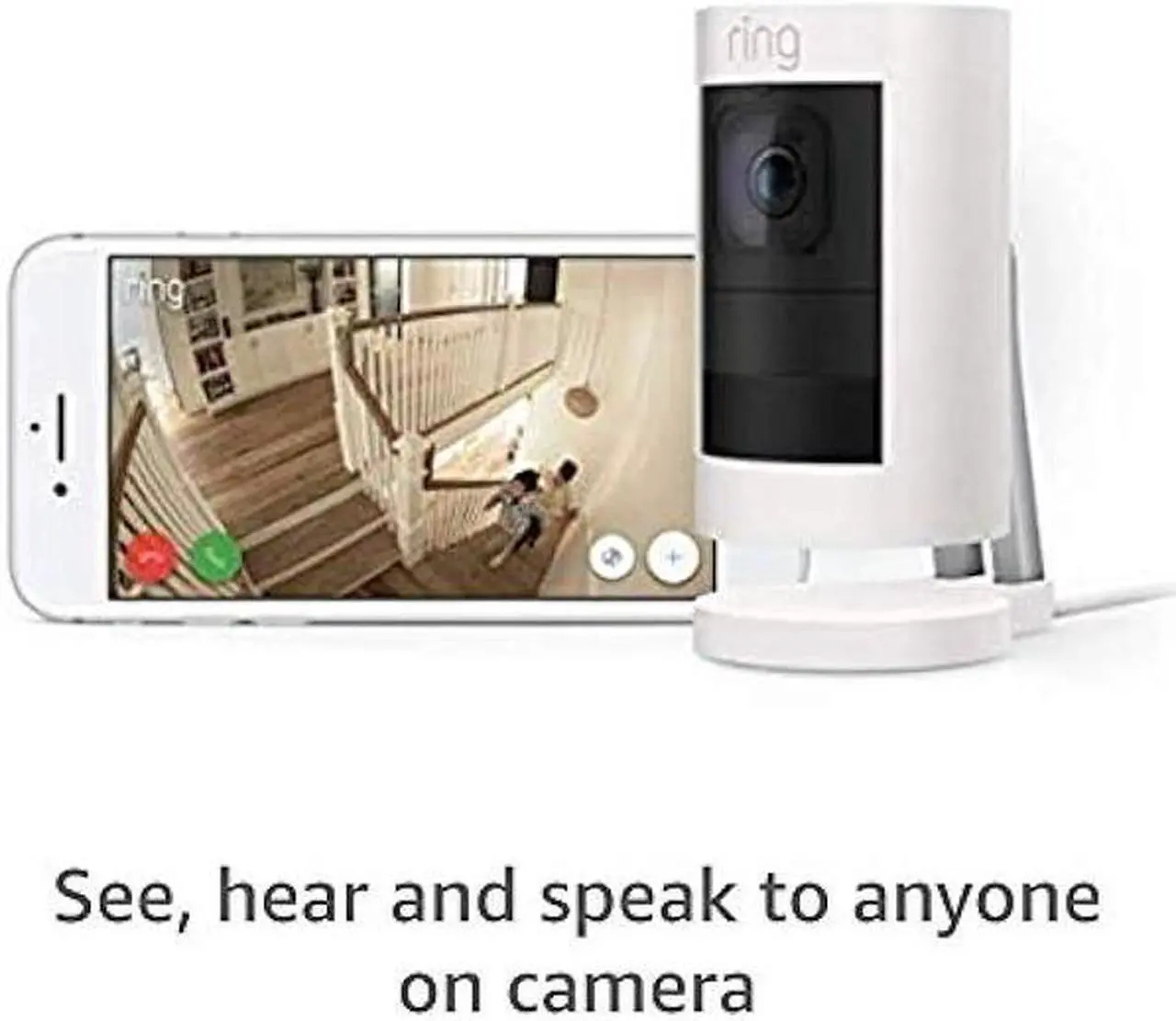 Alt view image 3 of 5 - Ring Stick Up Cam Elite, Power over Ethernet HD Security Camera with Two-Way Talk, Night Vision, Works with Alexa - White