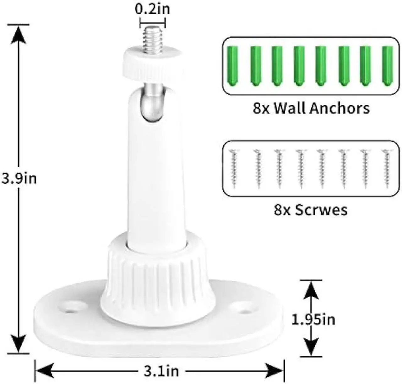 Alt view image 5 of 6 - 4pack Adhesive Wall Mount Compatible with Ring Stick Up Cam Wired/Battery and Ring Indoor Cam HD Security Camera,360 Degree Adjustable Mounting BracketCamera not Included