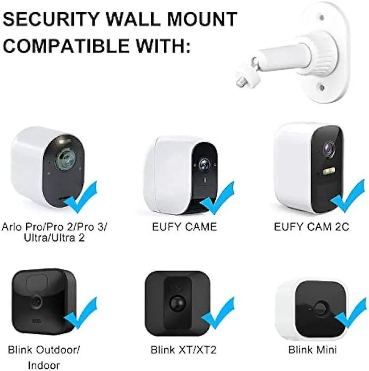 Alt view image 6 of 6 - 4pack Adhesive Wall Mount Compatible with Ring Stick Up Cam Wired/Battery and Ring Indoor Cam HD Security Camera,360 Degree Adjustable Mounting BracketCamera not Included