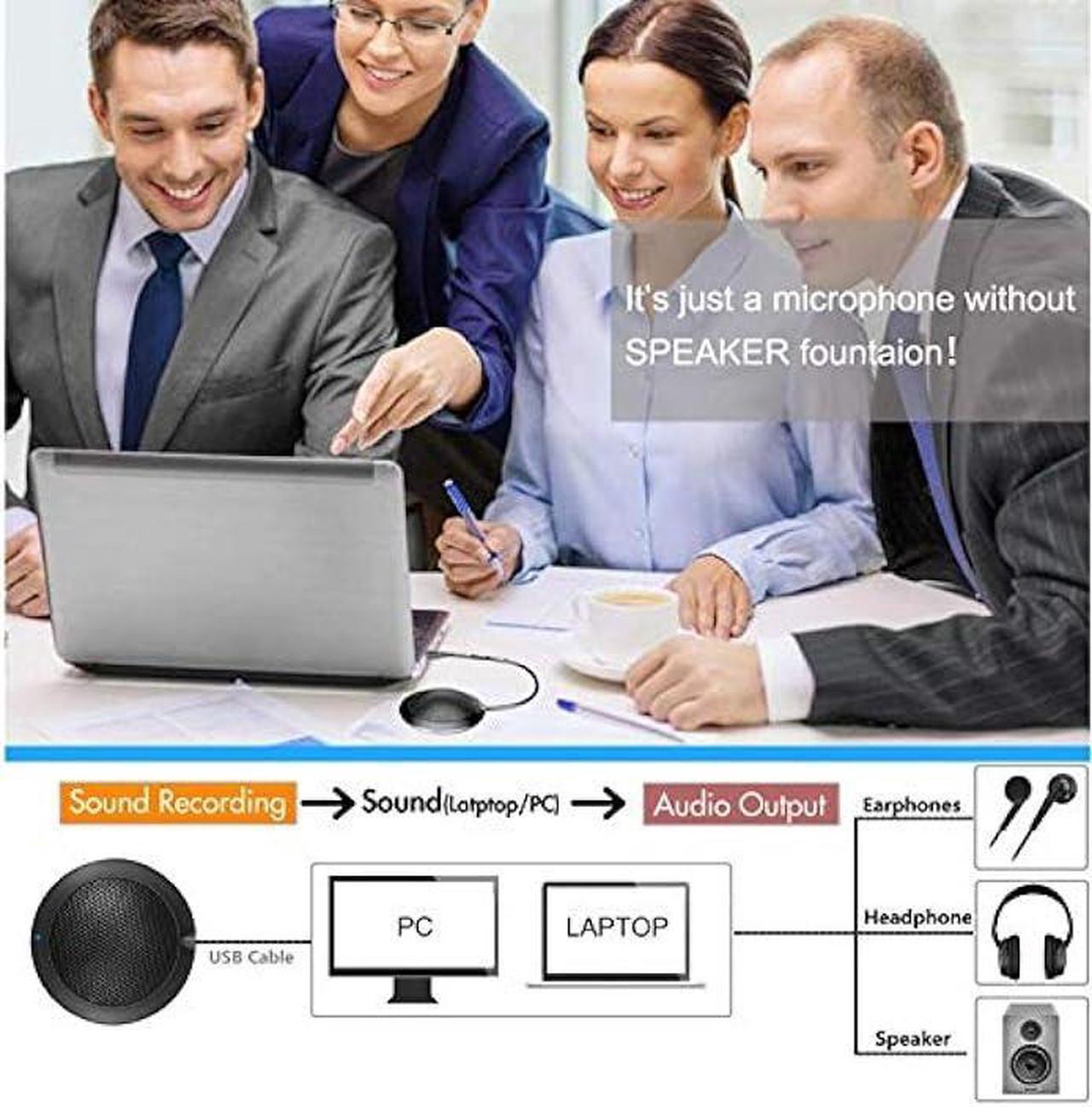 Alt view image 4 of 7 - Conference USB Microphone, Computer Desktop Mic with LED Indicator, TKGOU Plug & Play Omnidirectional Condenser PC Laptop Mics for Online Meeting/Class,Skype,Recording,Chatting,Zoom,(Windows/Mac OS X)
