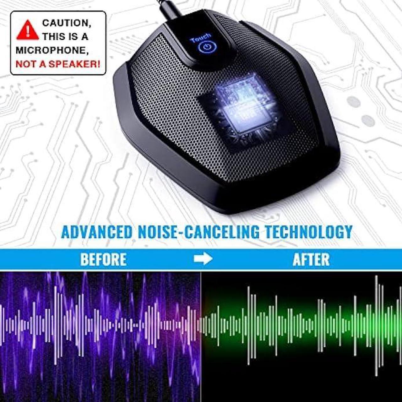 Alt view image 2 of 6 - TONOR Conference USB Microphone, Omnidirectional Condenser PC Mic for Video Conference, Recording, Skype, Online Class, Court Reporter, Plug & Play Compatible with Mac OS X Windows PC Compute, G11
