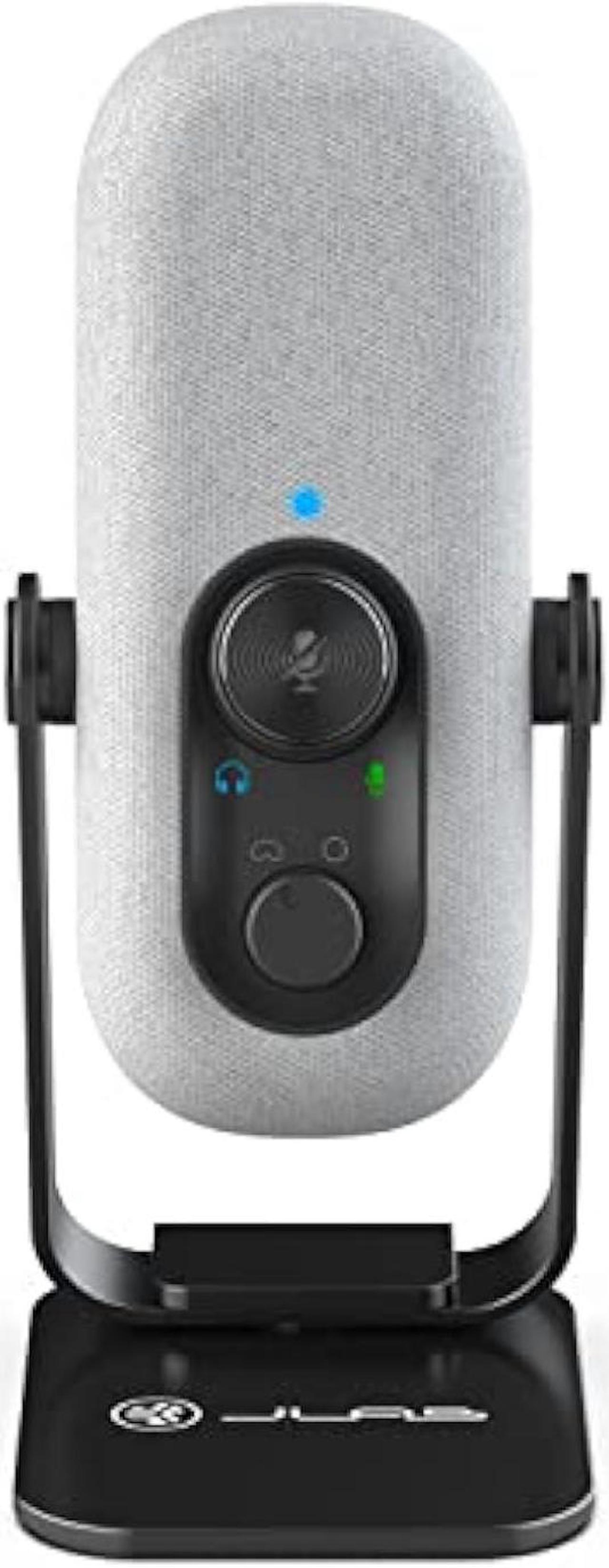 Main image of JLab Go Talk USB Microphone, White, USB-C Output, Cardioid or Omnidirectional, 96k Sample Rate, 20Hz, 20kHz Frequency Response, Volume Control and Quick Mute, 3.5mm AUX, Plug and Play