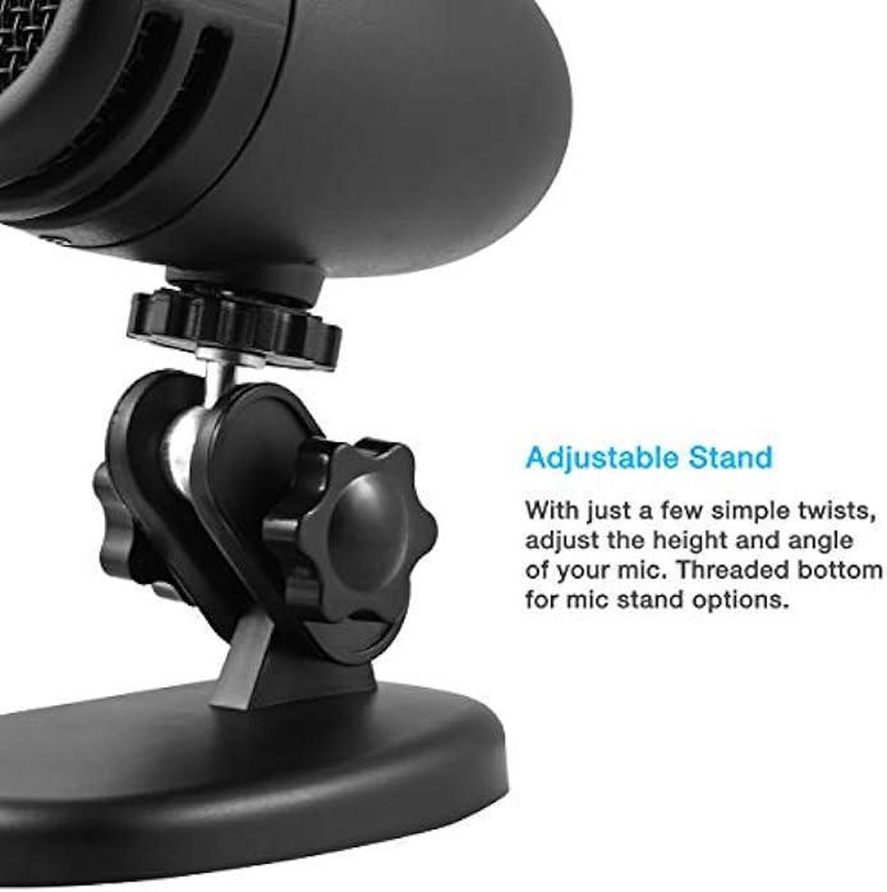 Alt view image 3 of 7 - Cyber Acoustics USB Microphone - Directional USB Mic with Mute Button - Perfect for Eduction, Work at Home or Gaming Mic - Compatible with PC and Mac (CVL-2005)