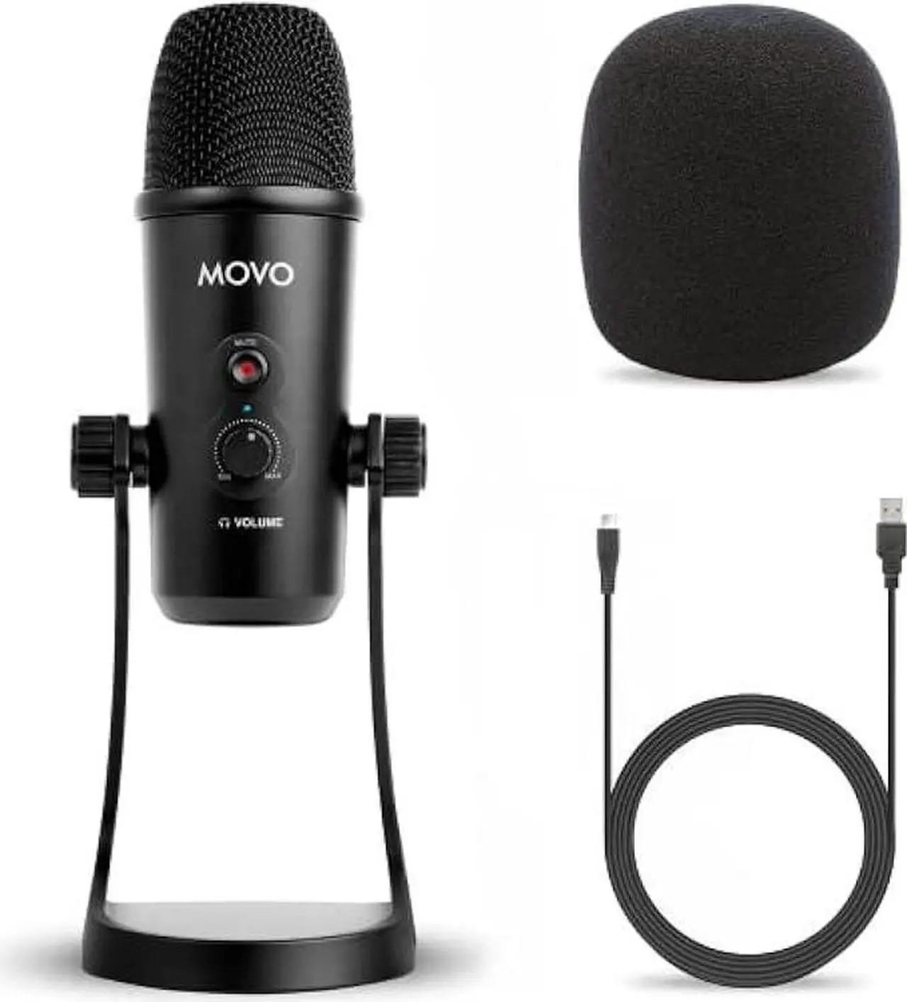 Main image of Movo UM700 Desktop USB Microphone for Computer with Adjustable Pickup Patterns Perfect as a Podcast Microphone, Streaming Microphone, Gaming Microphone, PC Microphone, ASMR Microphone and More