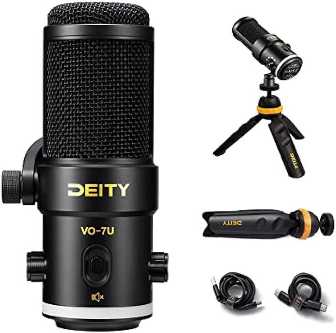 Main image of Deity VO-7U Tripod Kit USB Broadcast Microphone Dynamic USB Mic with RGB Lighting Effect for Phones Laptop PS5 Xbox Game Live Stream Conference Broadcast (Standard Black)