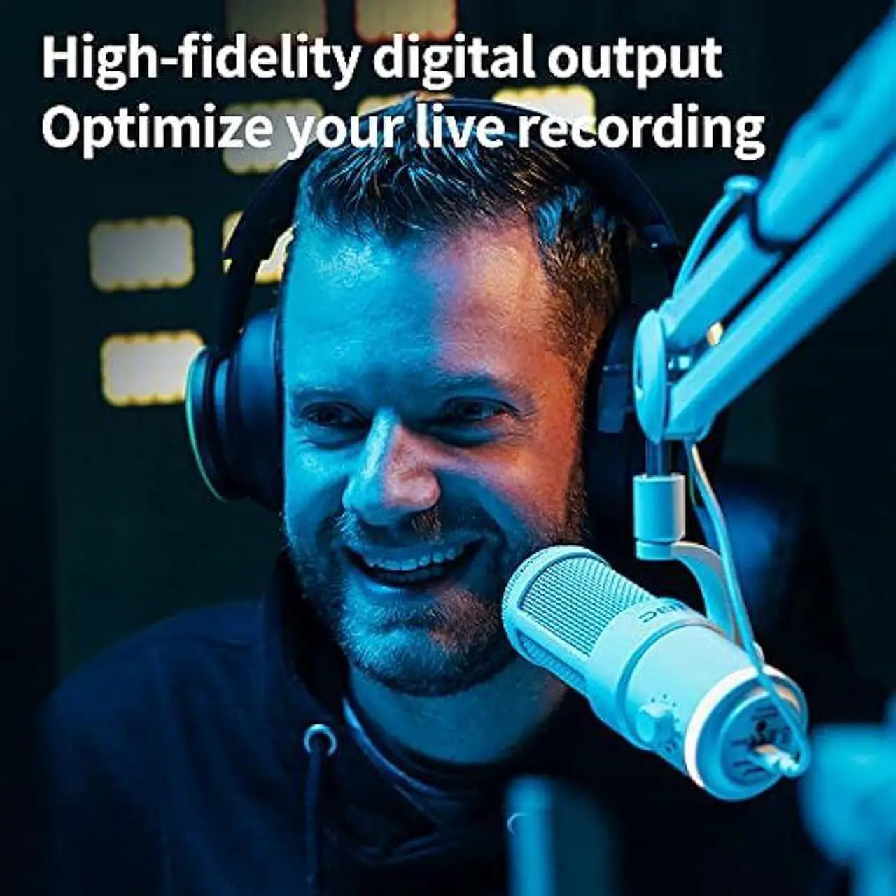 Alt view image 6 of 6 - Deity VO-7U Boom Arm Kit USB Broadcast Microphone Dynamic USB Mic with RGB Lighting Effect for Phones Laptop PS5 Xbox Live Stream Conference Broadcast