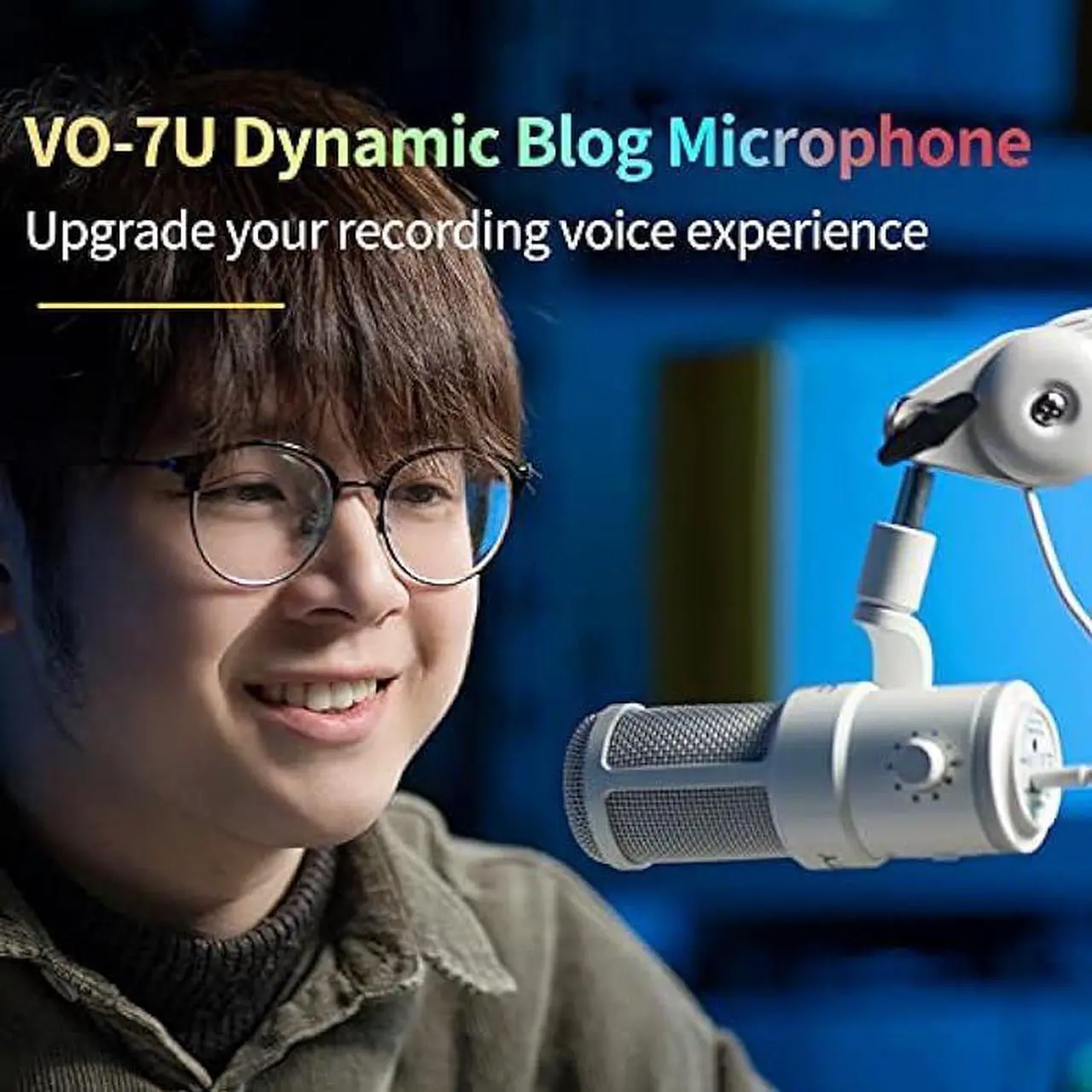Alt view image 3 of 6 - Deity VO-7U Tripod Kit USB Broadcast Microphone Dynamic USB Mic with RGB Lighting Effect for Phones Laptop PS5 Xbox Game Live Stream Conference Broadcast (Standard Black)