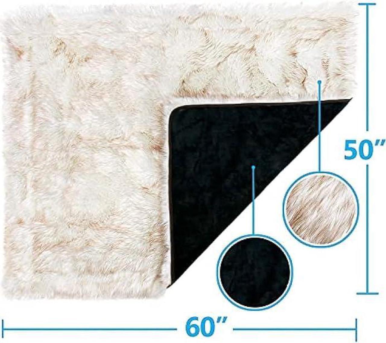 Alt view image 3 of 6 - Waterproof Dog Blanket, Plush Throw for Sleeping, Whelping, and Comfort, Pet Fur, Bed, Car, Couch, and Furniture Protection with Soft, Stain Resistant Surface, Machine Washable (60 x 50, White)