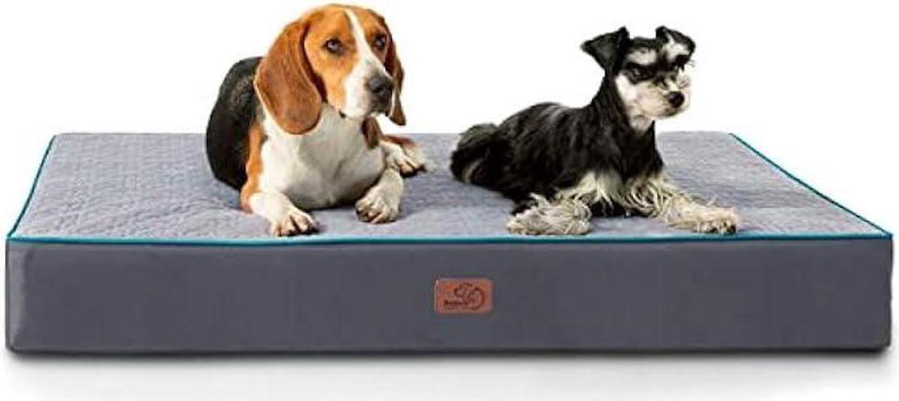 Main image of Bedsure Orthopedic Dog Bed for Extra Large Dogs - XL Memory Foam , 2-Layer Thick Pet Bed with Removable Washable Cover and Waterproof Lining (44x32x4 Inches), Grey