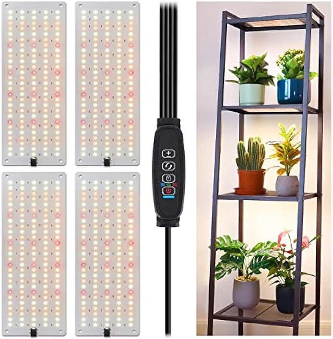 Main image of LBW Plant Grow Light, 540 LEDs Full Spectrum Grow Lights for Indoor Plants, Under Cabinet Grow Lamp with 4/8/12H Timer, 3 Lighting Modes, 10 Dimmable Levels, Suitable for Plant Growth, 4 Pack