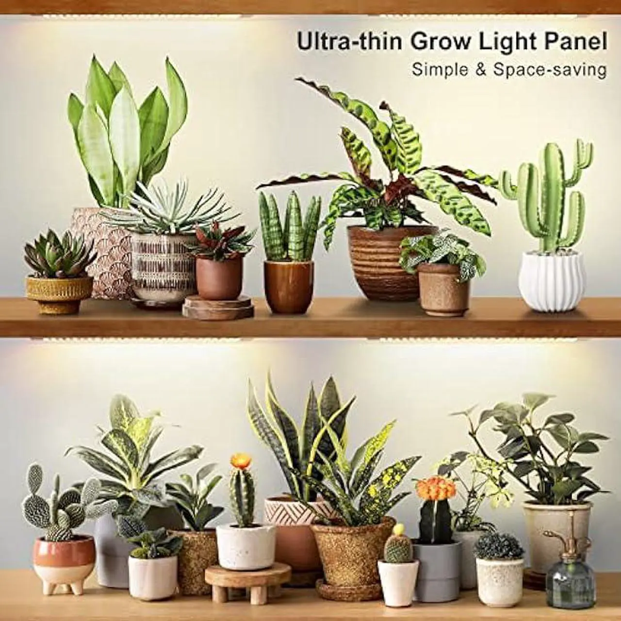 Alt view image 2 of 7 - LBW Plant Grow Light, 540 LEDs Full Spectrum Grow Lights for Indoor Plants, Under Cabinet Grow Lamp with 4/8/12H Timer, 3 Lighting Modes, 10 Dimmable Levels, Suitable for Plant Growth, 4 Pack