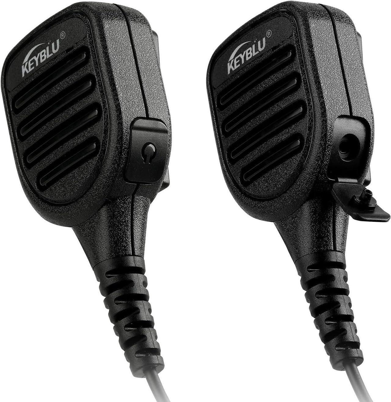 Alt view image 3 of 7 - KEYBLU Waterproof Shoulder Speaker Mic 2 Pin Two Way Radio Microphone with 3.5mm Audio Jack Compatible with UV-5R, BTECH, Kenwood, Retevis Radios walkie Talkie(for Kenwood, Black with 3.5 mm Jack)