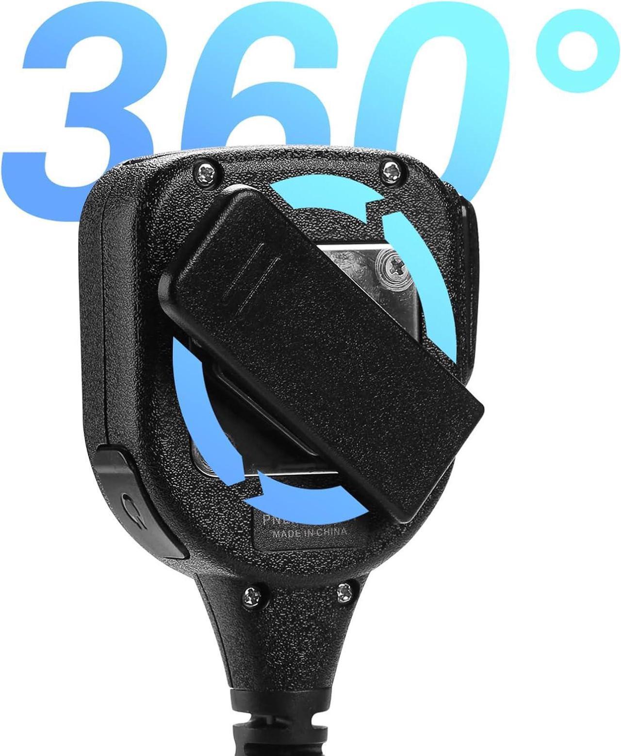 Alt view image 5 of 7 - KEYBLU Waterproof Shoulder Speaker Mic 2 Pin Two Way Radio Microphone with 3.5mm Audio Jack Compatible with UV-5R, BTECH, Kenwood, Retevis Radios walkie Talkie(for Kenwood, Black with 3.5 mm Jack)