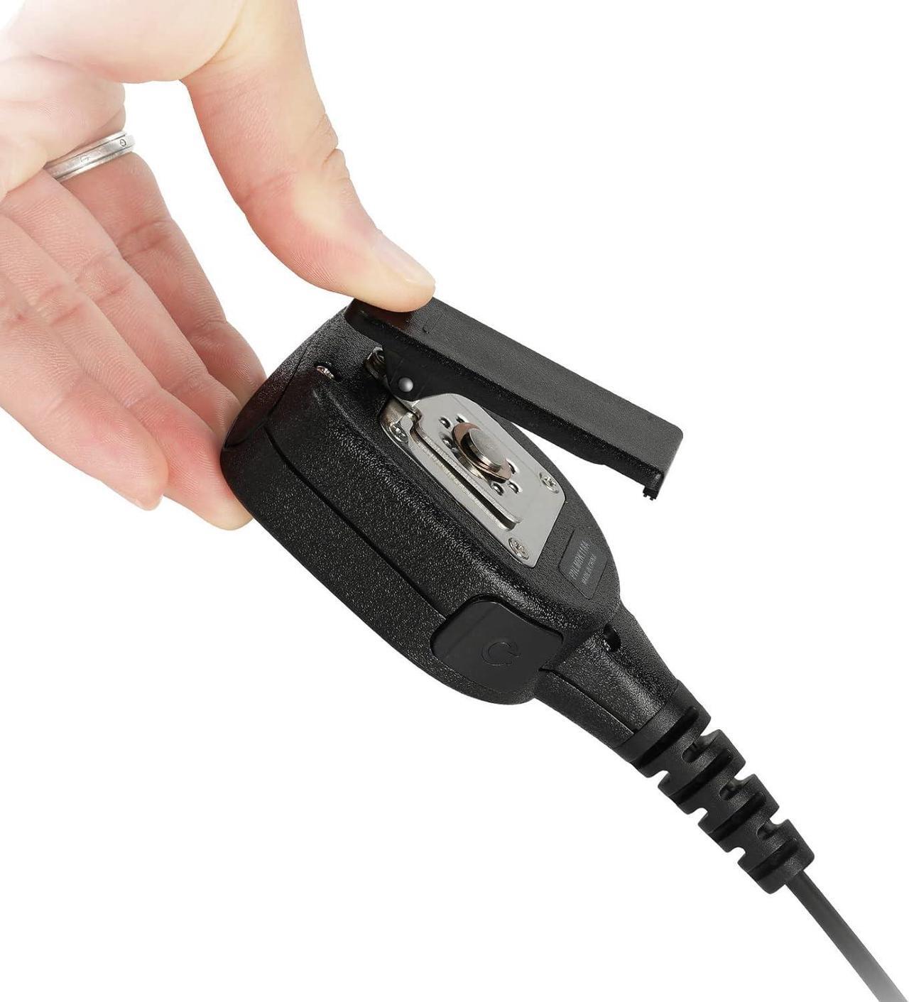 Alt view image 6 of 7 - KEYBLU Waterproof Shoulder Speaker Mic 2 Pin Two Way Radio Microphone with 3.5mm Audio Jack Compatible with UV-5R, BTECH, Kenwood, Retevis Radios walkie Talkie(for Kenwood, Black with 3.5 mm Jack)