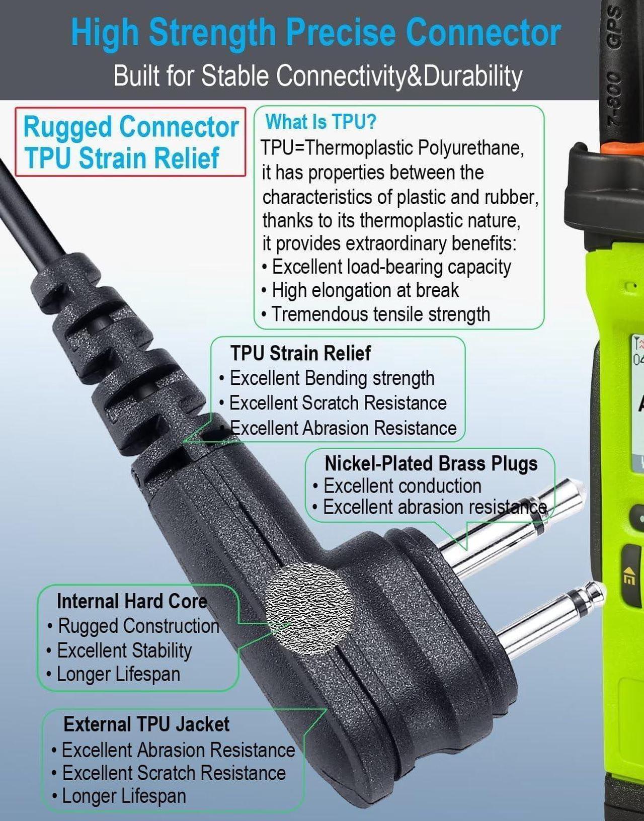Alt view image 2 of 7 - commountain CLS1410 CLS1110 Earpiece with Mic for Motorola Radios DTR550 DTR600 DTR700 RDU4100 RDU4160D RMU2040 RMU2080D RMU2080 RMV2080 DLR1020 DLR1060 VL50, CLS 1410 CLS 1110 Acoustic Tube Headset