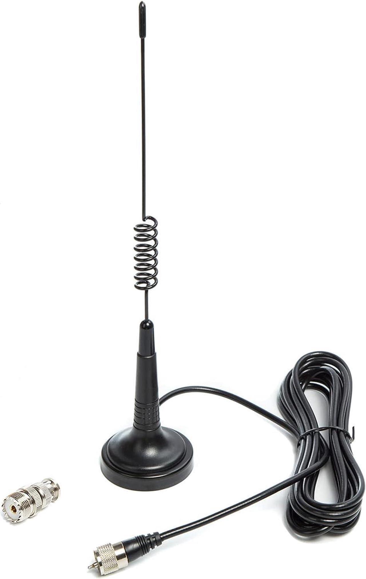 Main image of CB Antenna 27MHz Handheld CB Radio Antenna Magnetic Mount 14 Inch CB Radio Antenna PL259 & BNC Male Compatible with Cobra Midland Uniden President Vehicle Car Truck Mobile CB Radio Handheld CB Radio